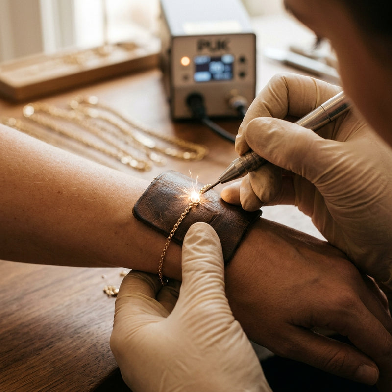 Mengenal Konsep Permanent Jewelry: Tren Gelang Emas yang Dilas Tanpa Pengait