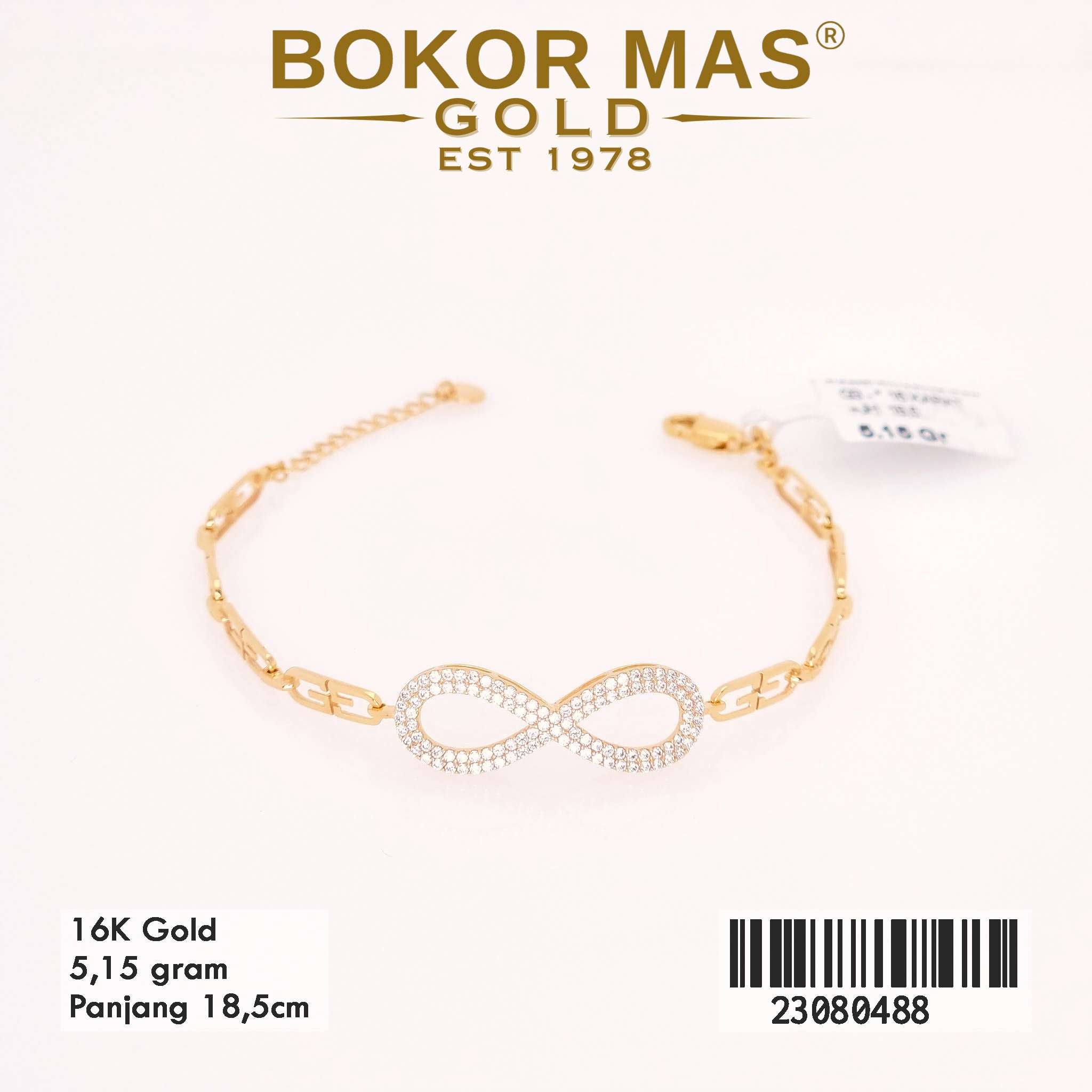 Gelang Rantai Variasi Permata  - 23080488 - 16K