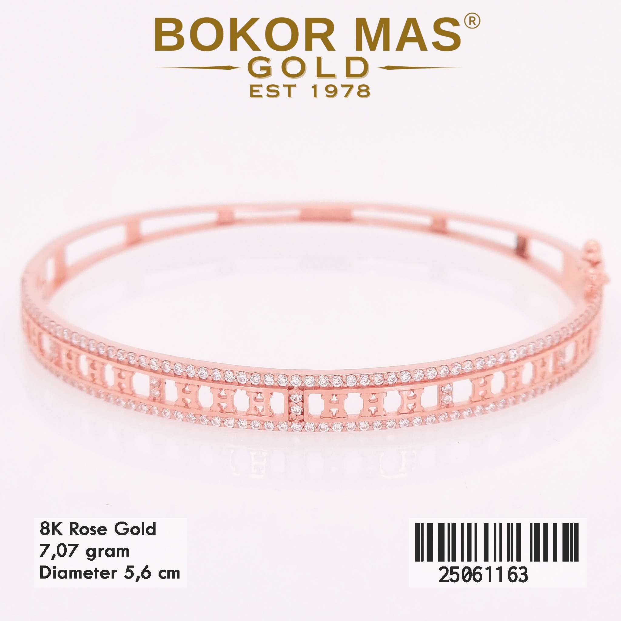 Gelang Emas Kaku Variasi Permata - 25061163 - 8K