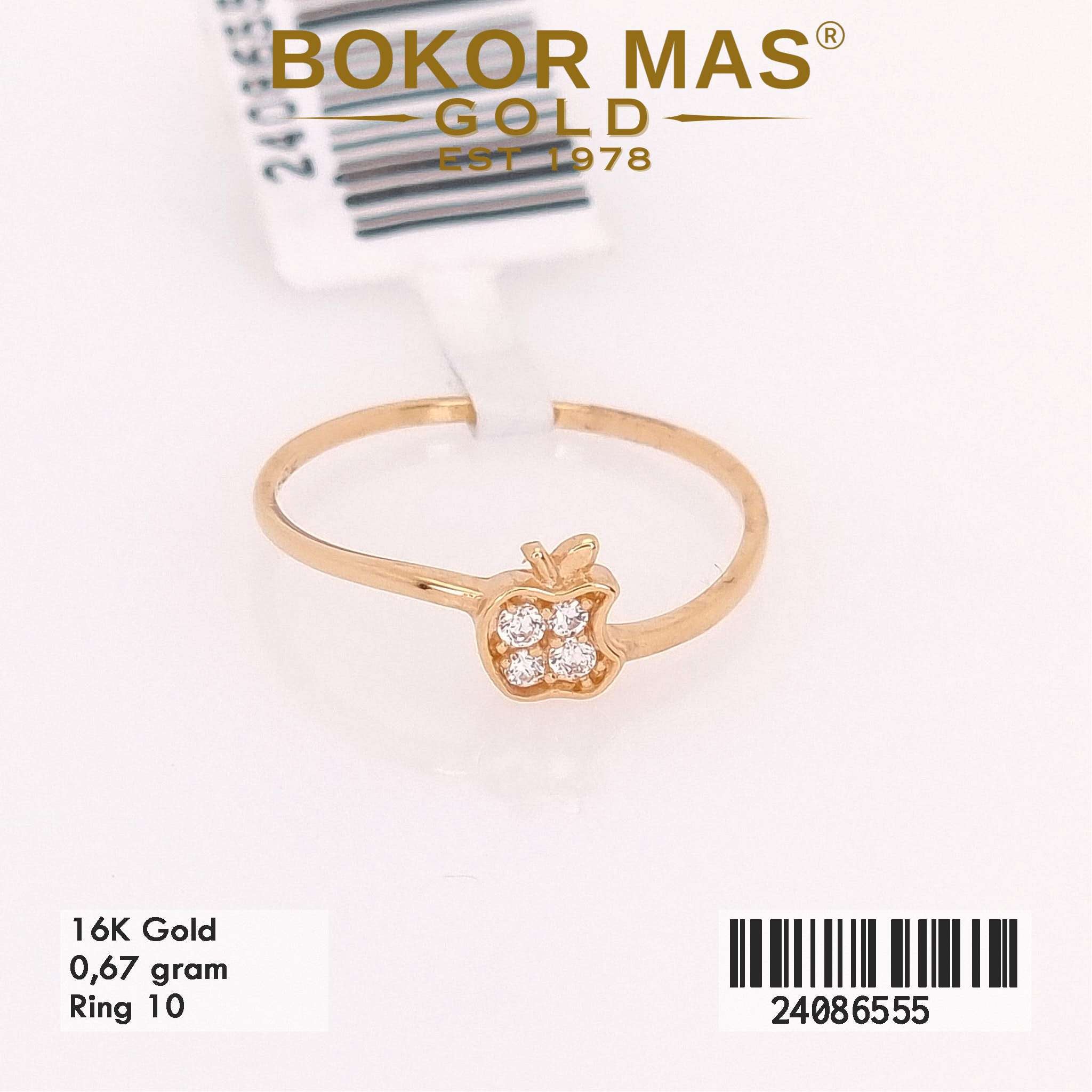 Cincin Apel Variasi Permata - 24086555 - 16K
