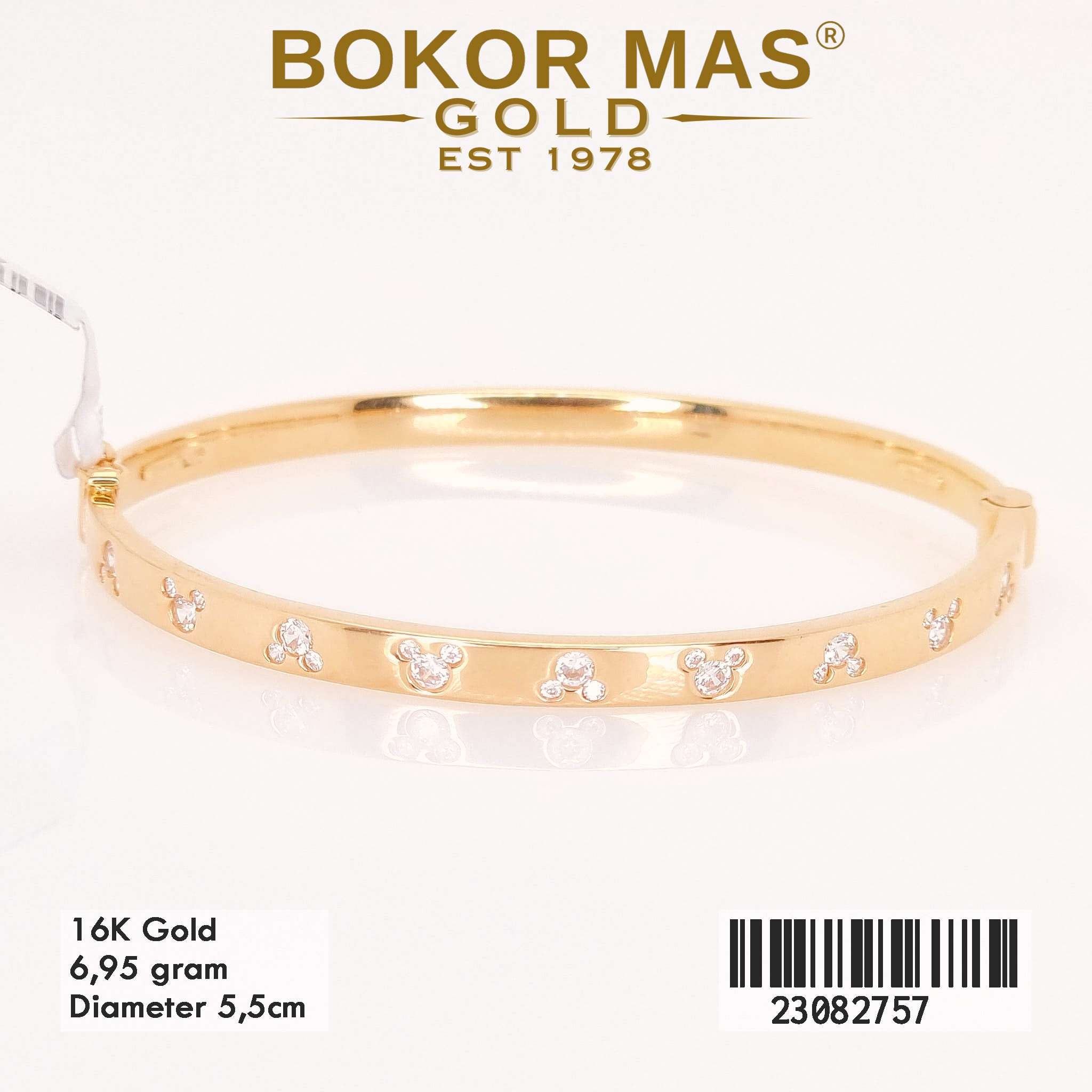 Gelang Kaku Variasi Permata Micky - 23082757 - 16K