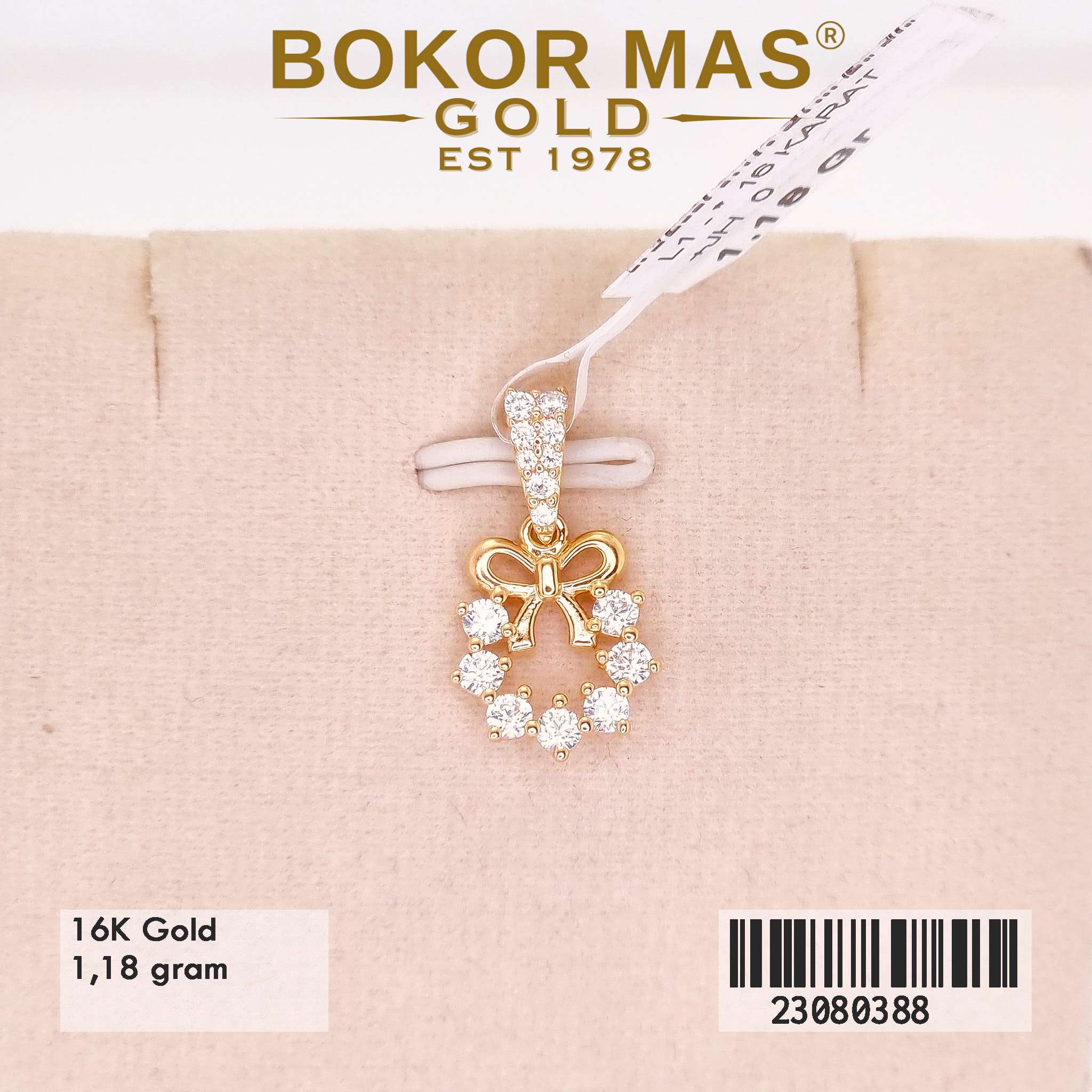 Liontin Pita Variasi Permata Putih - 23080388 - 16K