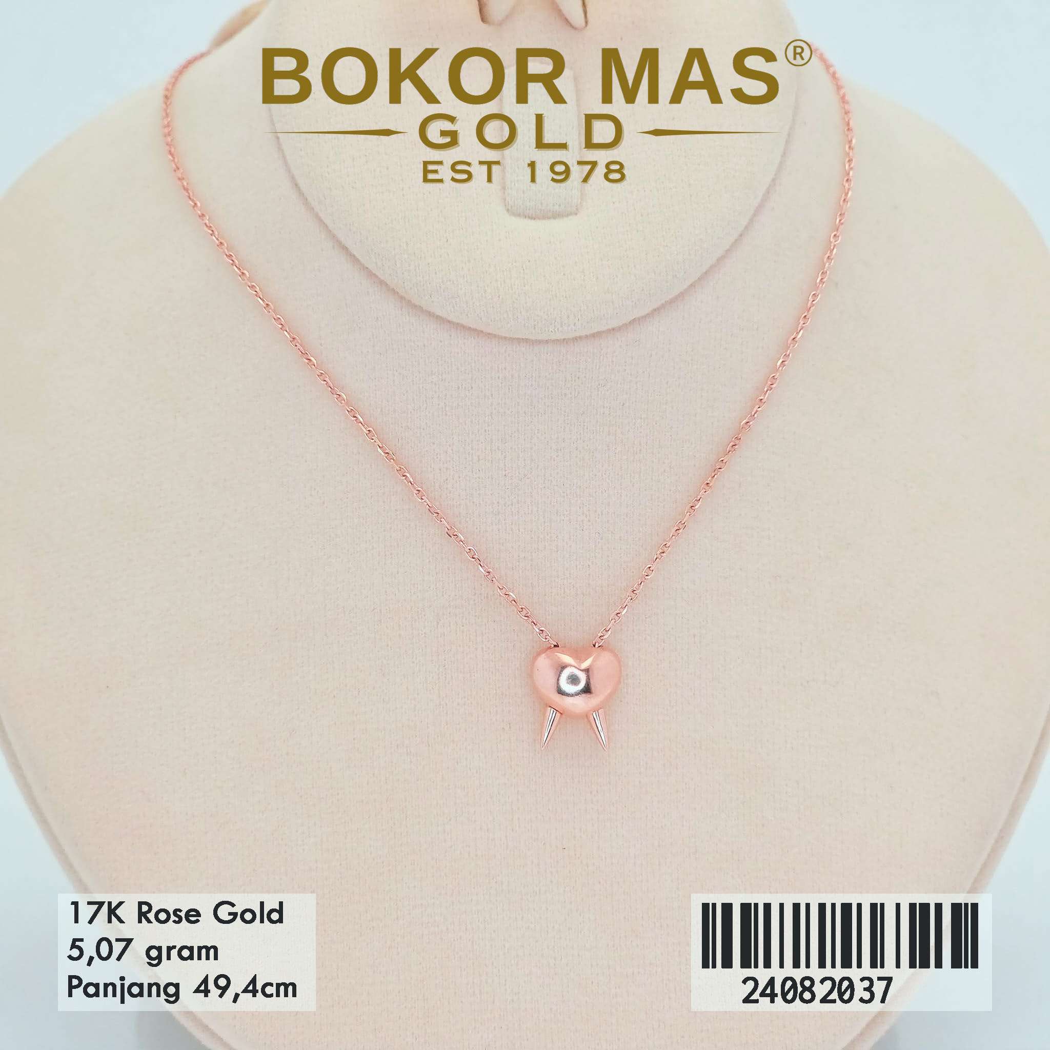 Kalung Variasi Hati Polos - 24082037 - 17K
