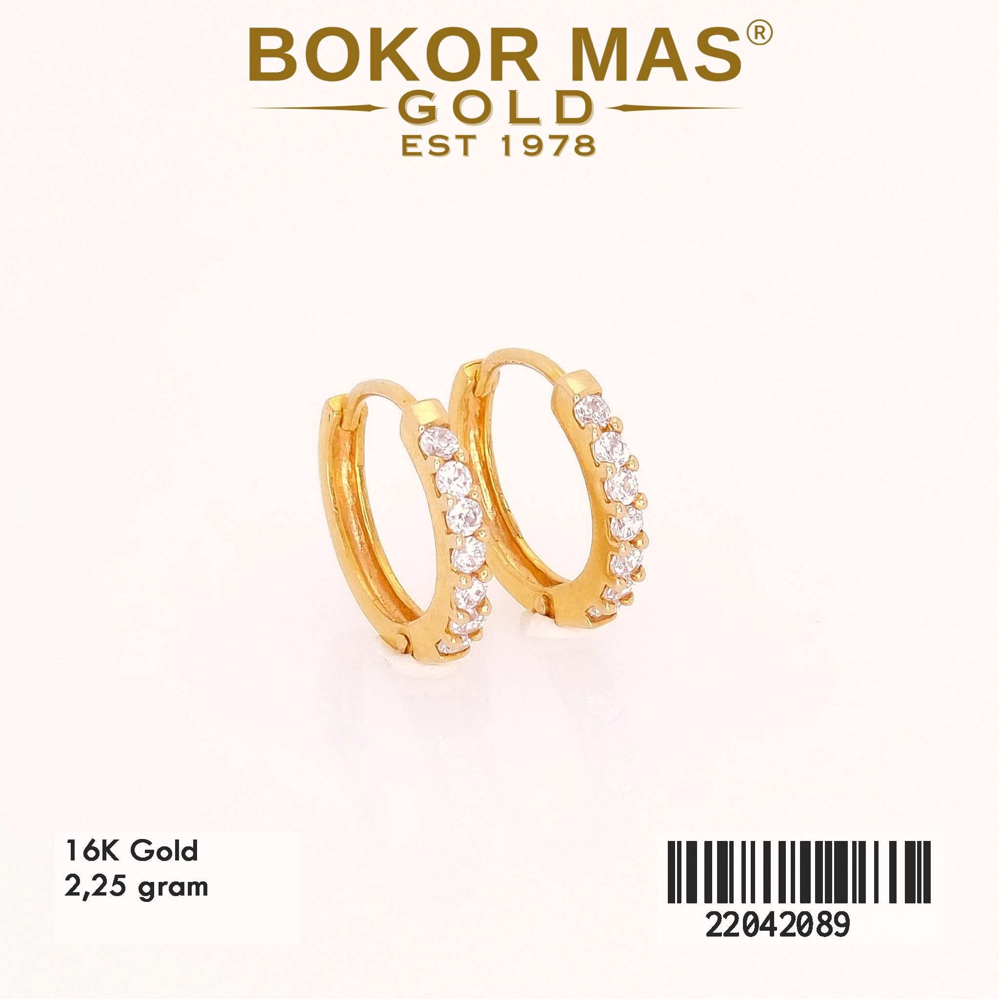 Anting Klip Variasi Permata - 22042089 - 16K