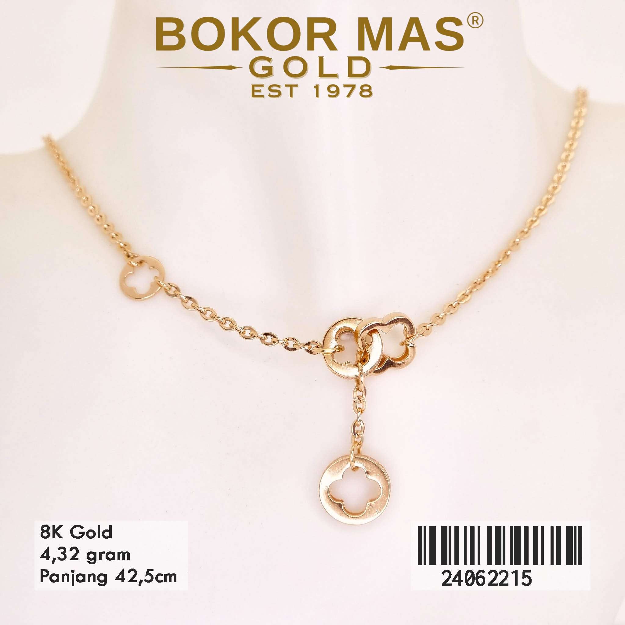 Kalung Clover Variasi Tanpa Permata - 24062215 - 8K