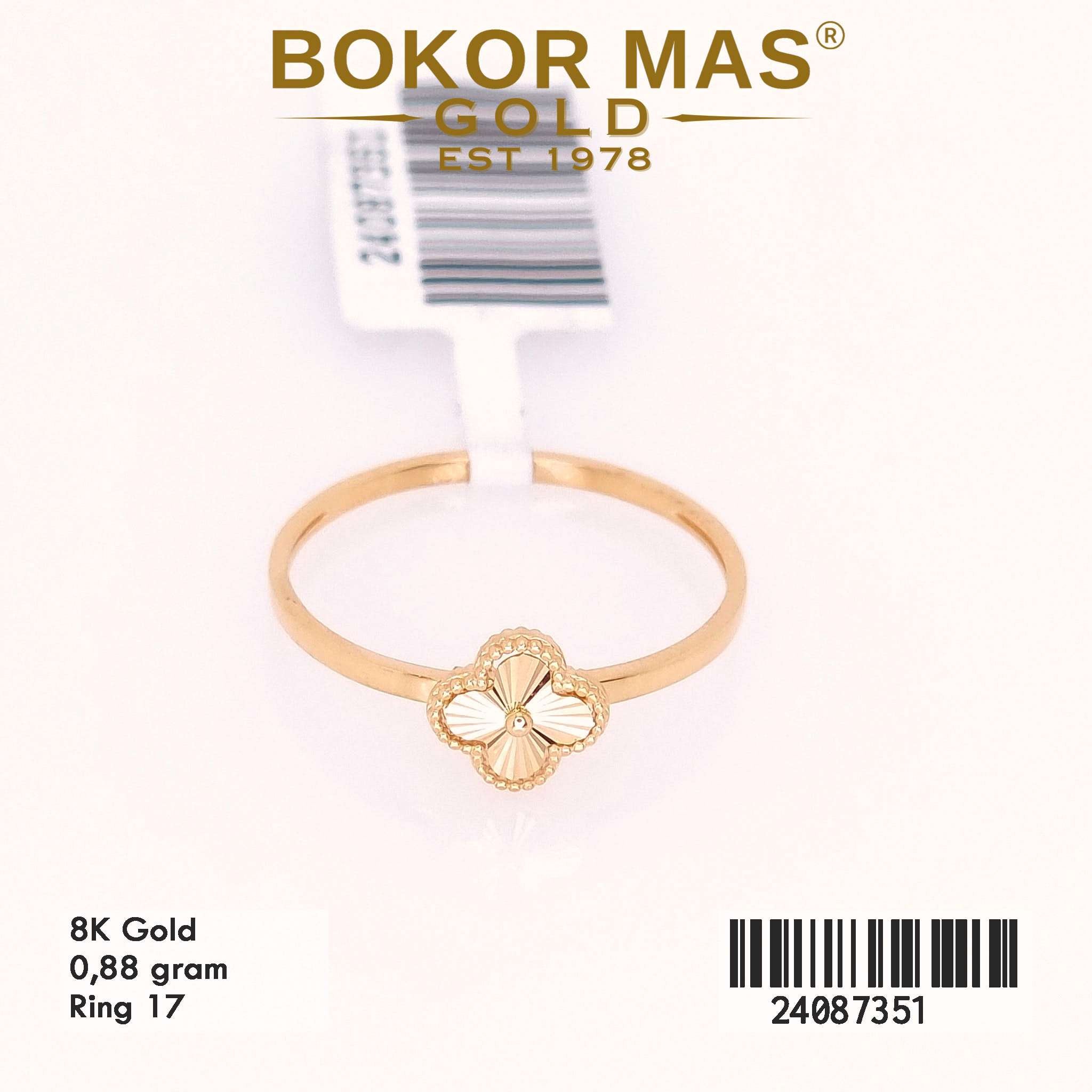 Cincin Clover Variasi Tanpa Permata - 24087351 - 8K