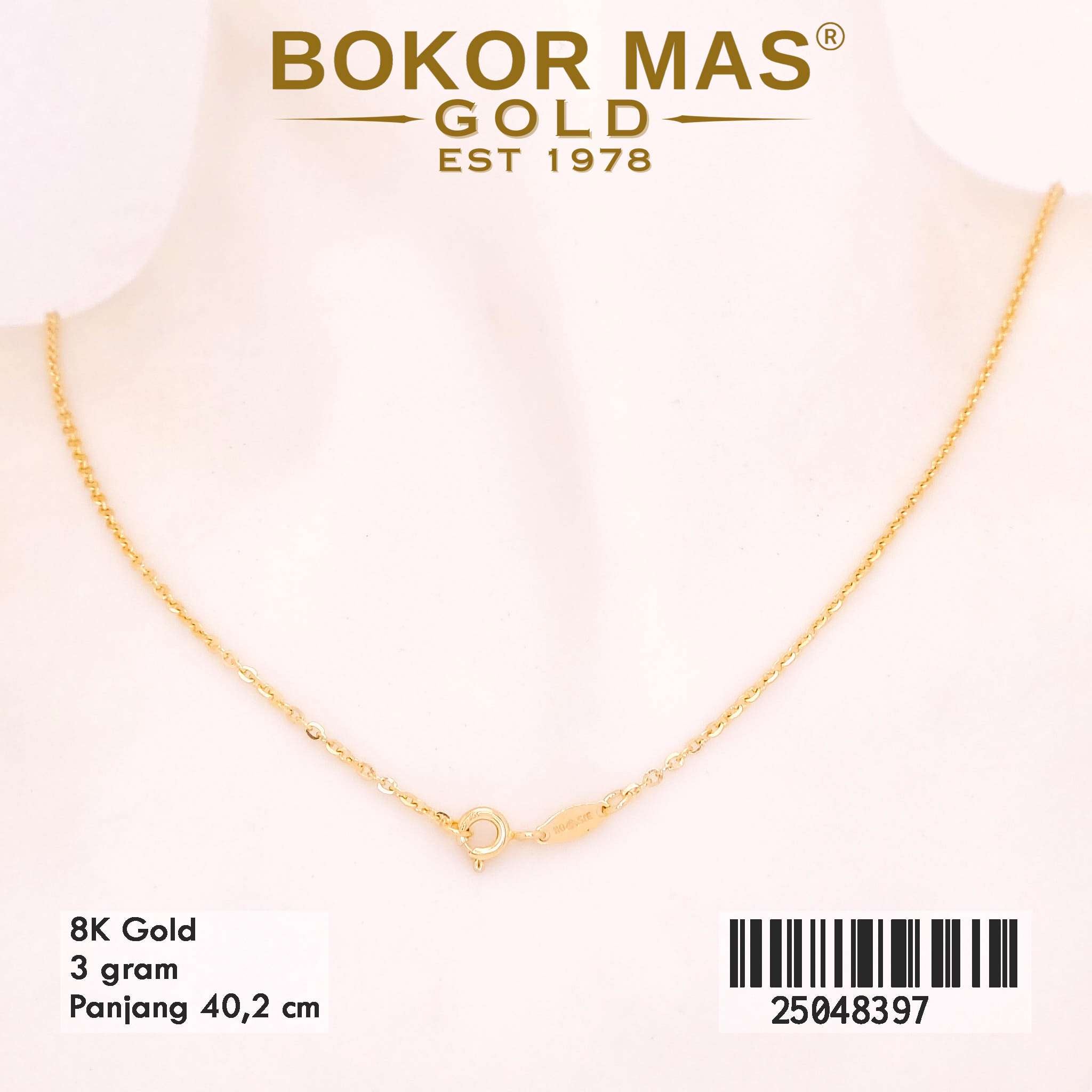 Kalung Emas Variasi Boba Tiga - 25048397 - 8K