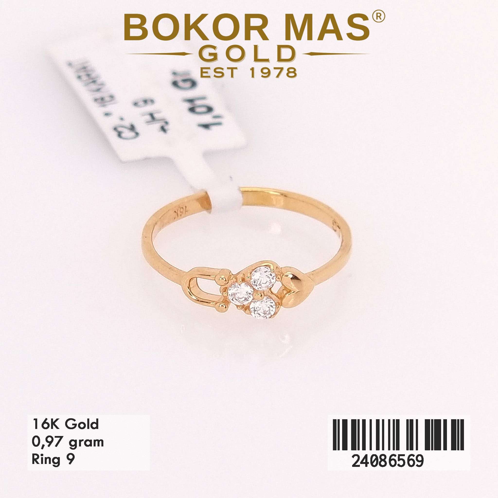 Cincin Love Variasi Permata - 24086569 - 16K