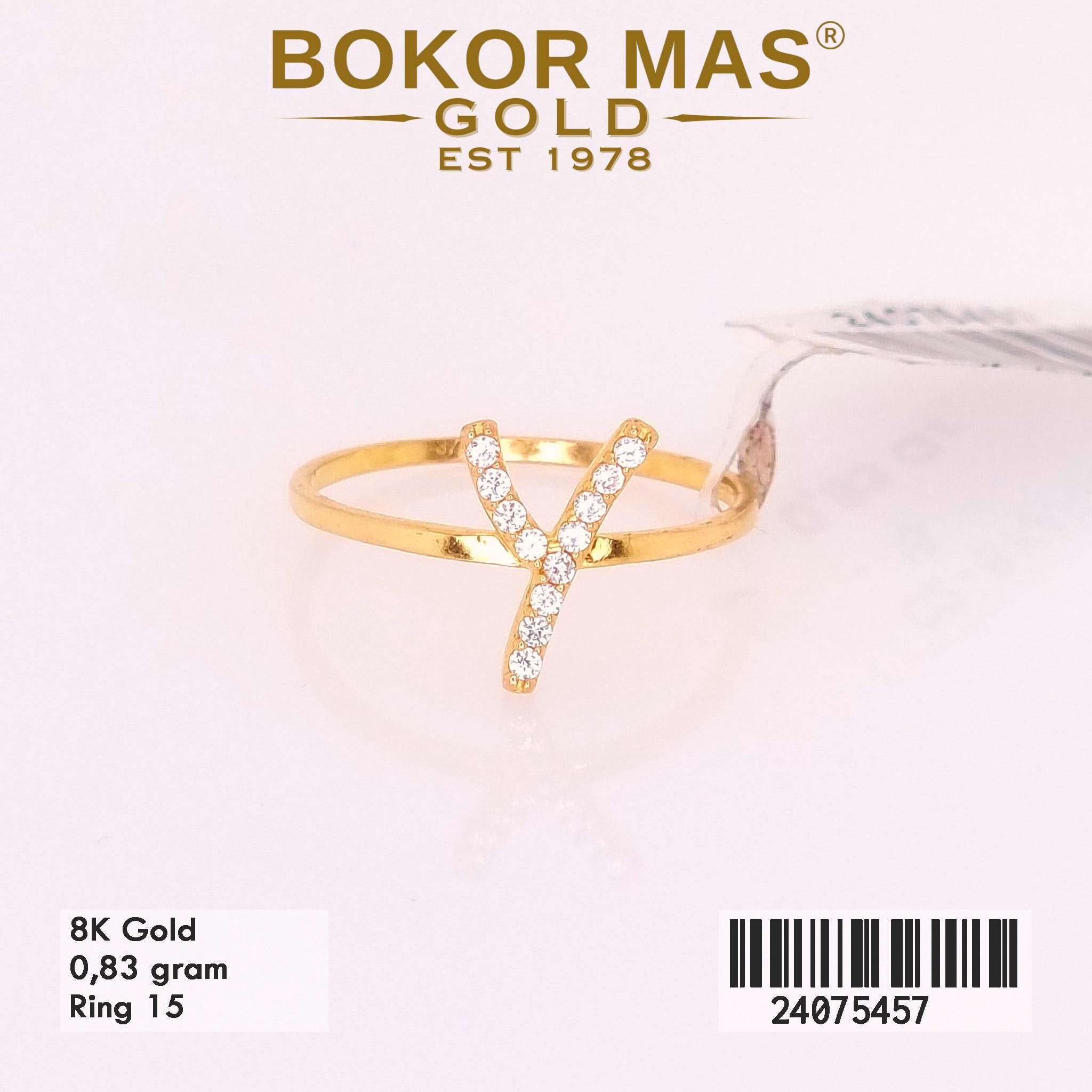 Cincin Variasi Huruf Y - 24075457 - 8K