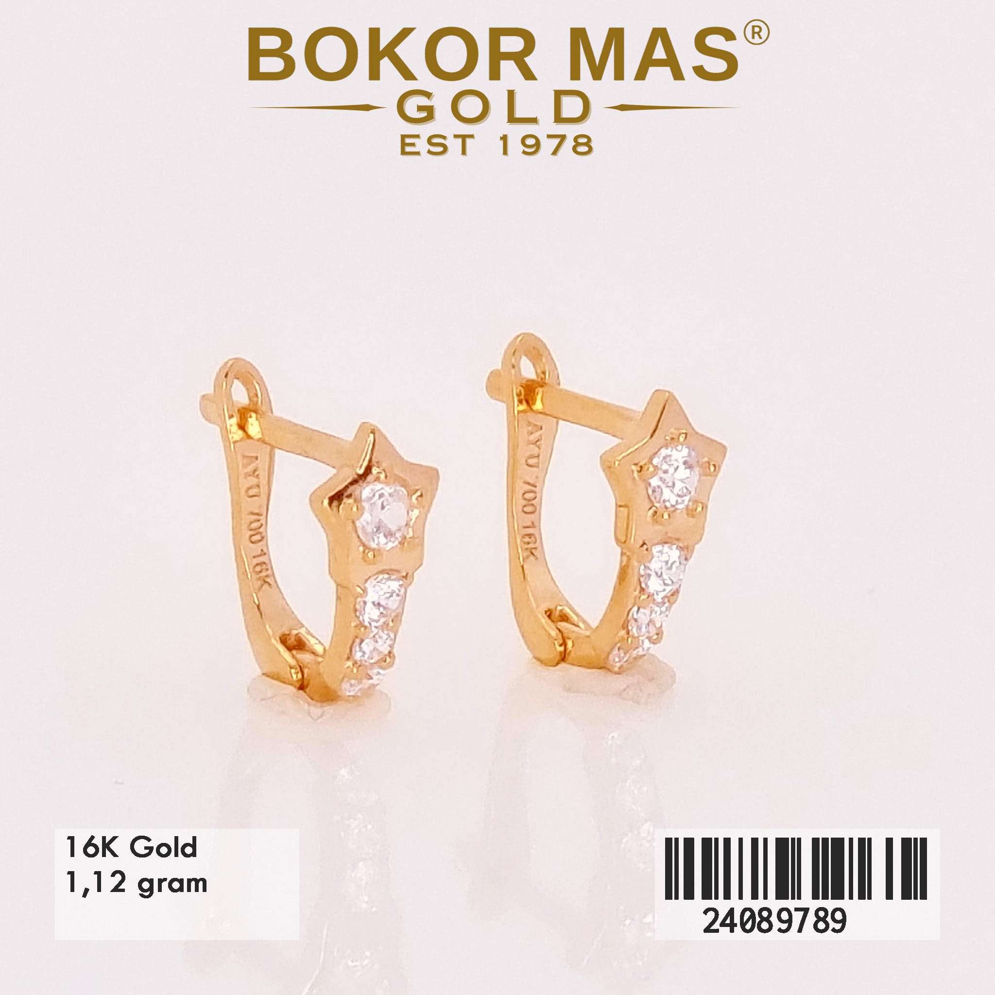 Anting Klip Variasi Permata - 24089789 - 16K