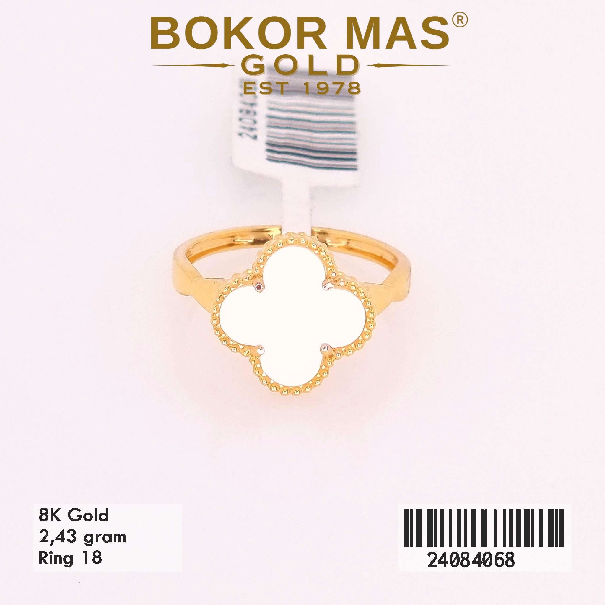 Cincin Variasi Clover Putih - 24084068 - 8K