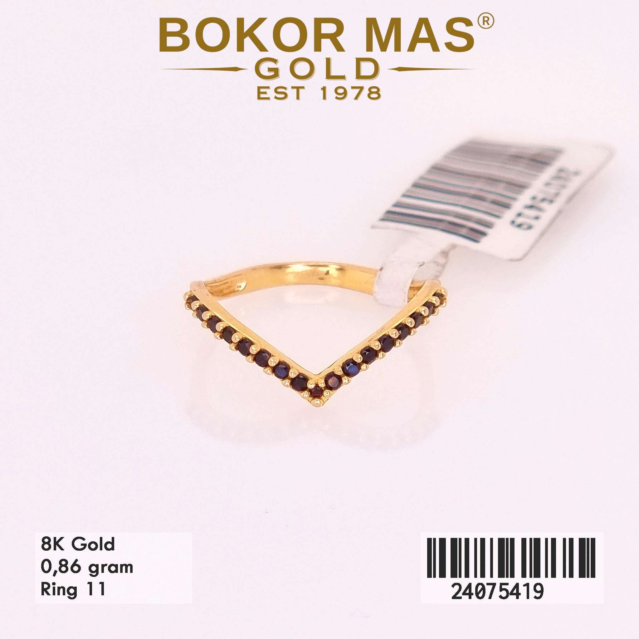 Cincin Variasi Aurel Batu Hitam - 24075419 - 8K