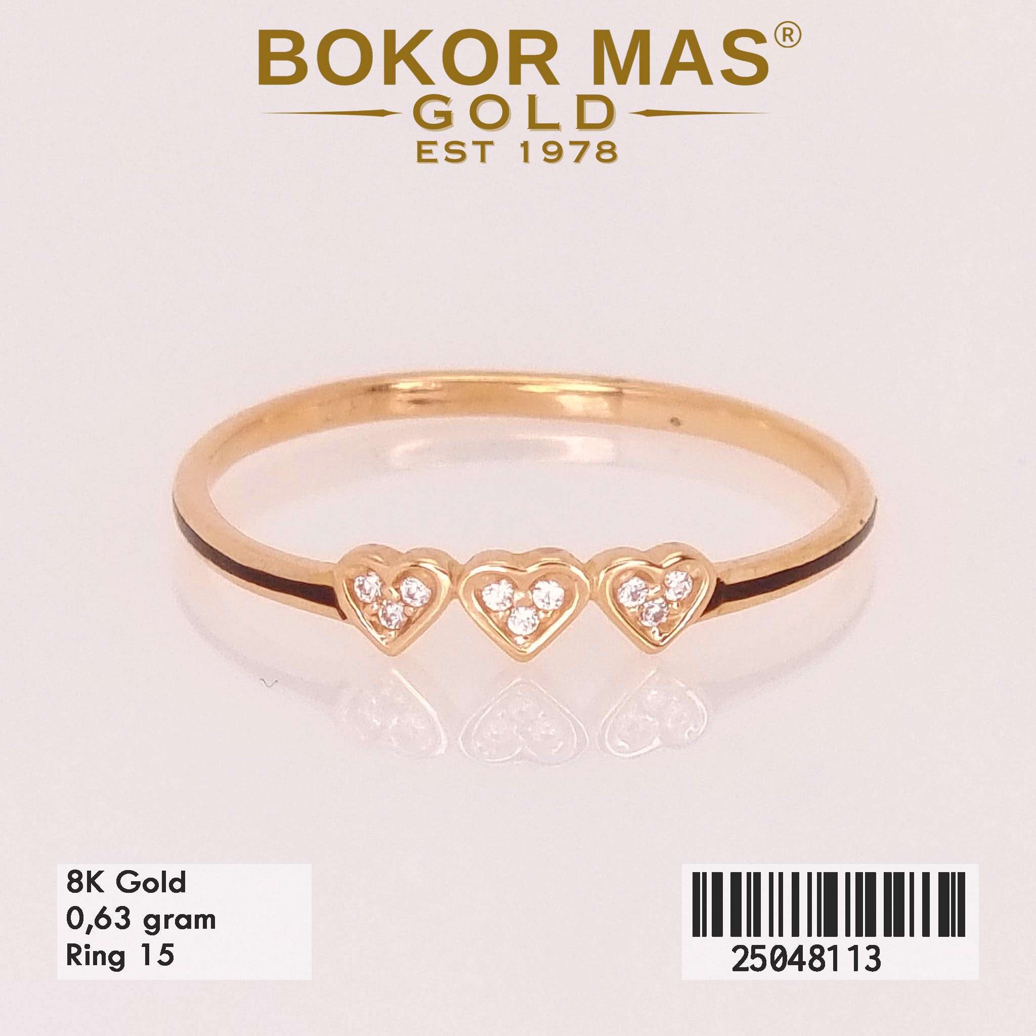 Cincin Variasi Hati Permata - 25048113 - 8K