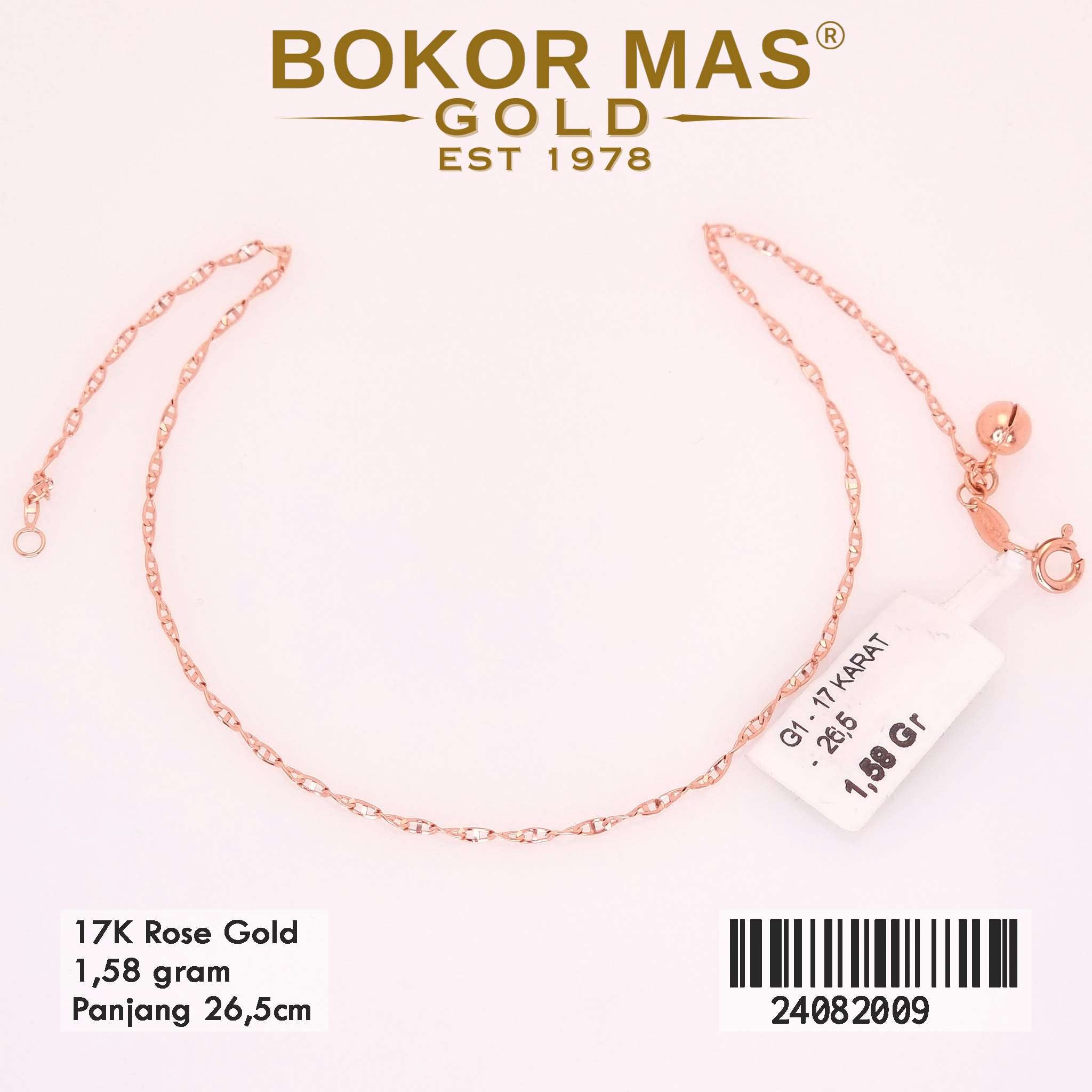 Gelang Kaki Variasi Rantai - 24082009 - 17K