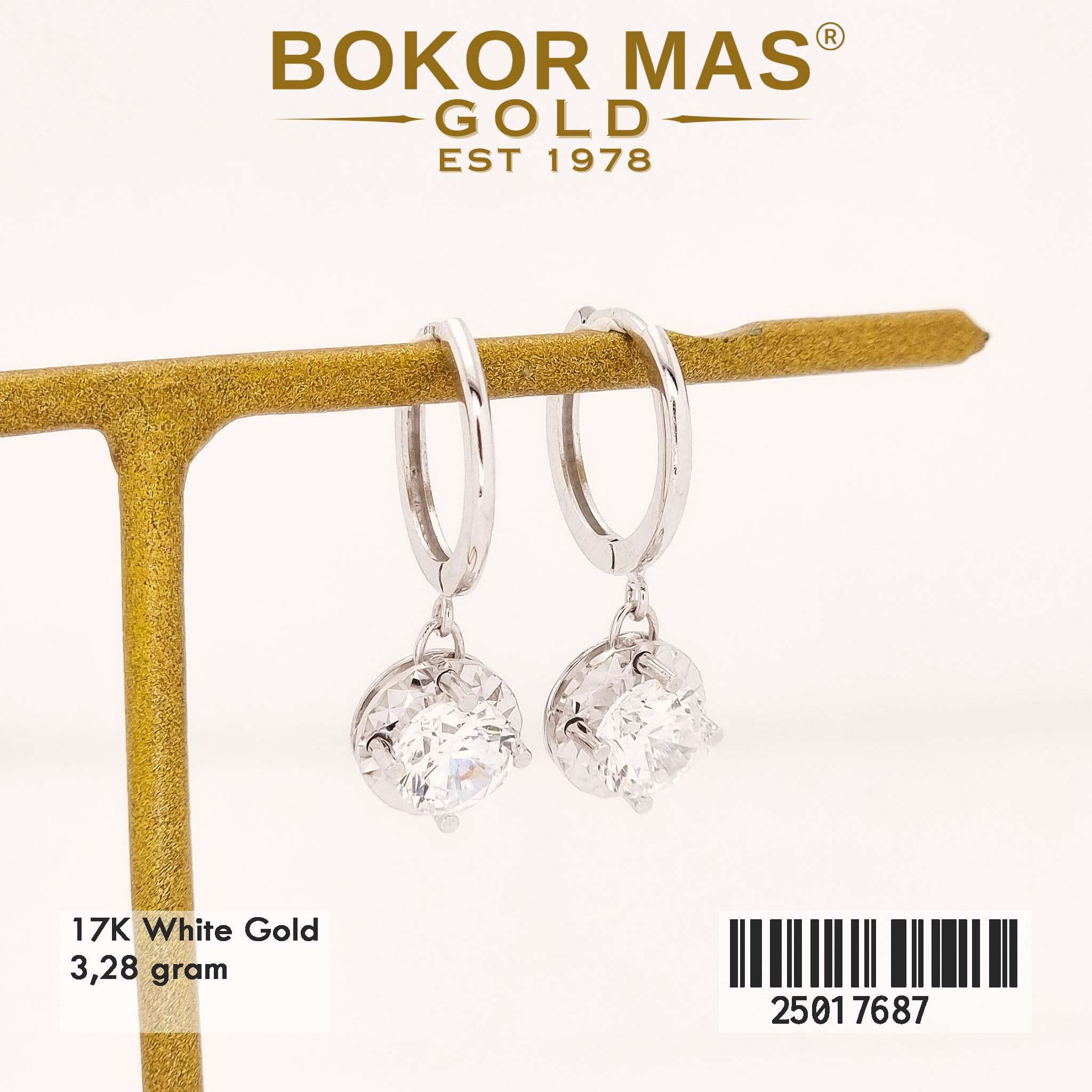 Anting Klip Gantung Permata - 25017687 - 17K