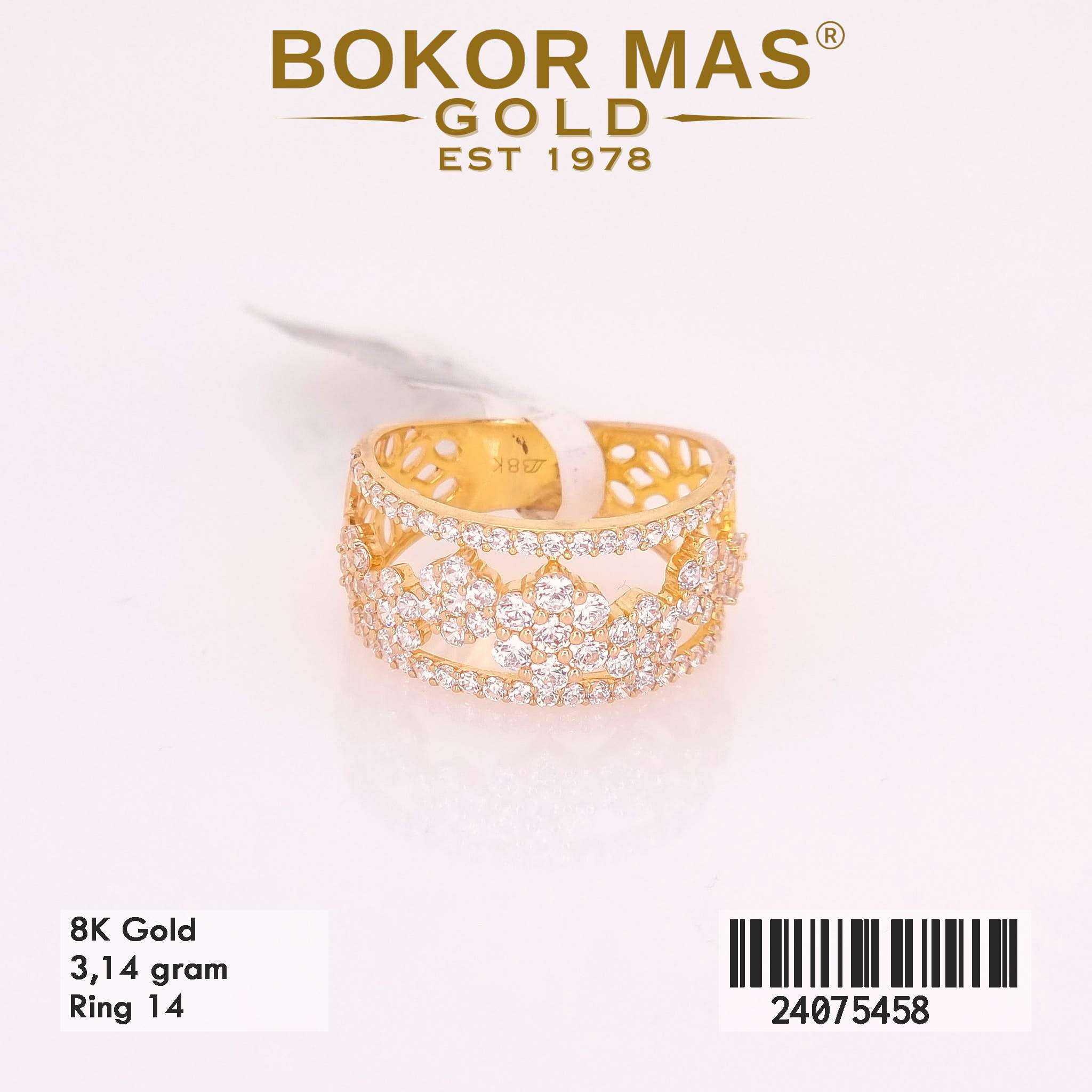 Cincin Variasi Permata Putih - 24075458 - 8K