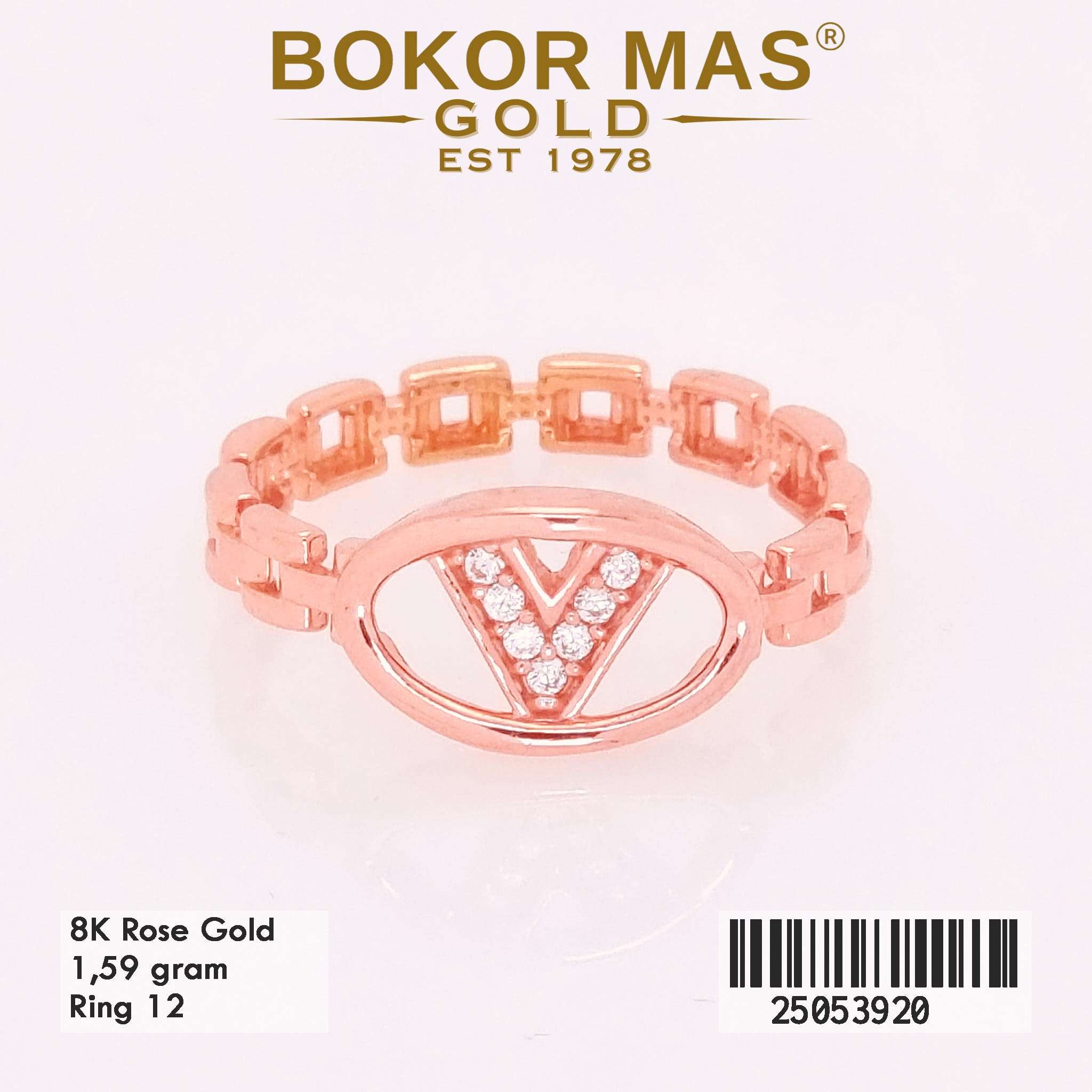 Cincin Emas Variasi Rantai Permata - 25053920 - 8K
