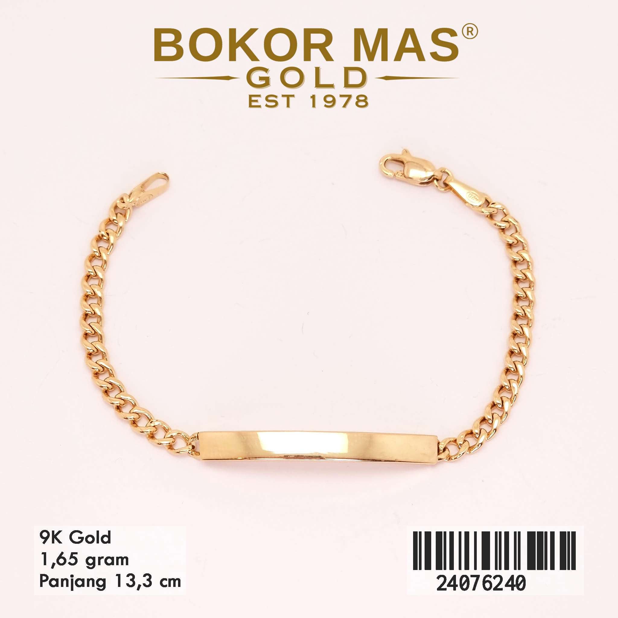 Gelang Tangan Anak Rantai Variasi Plat - 24076240 - 9K
