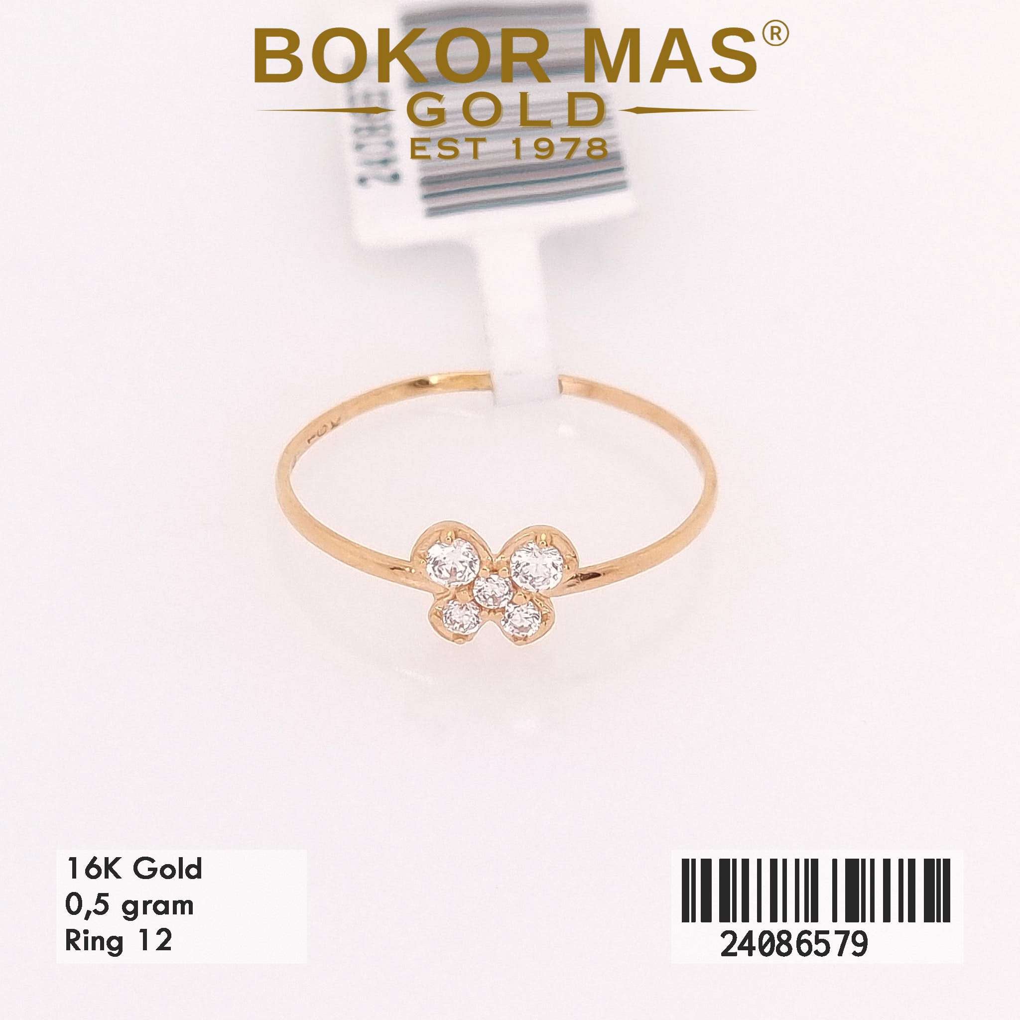 Cincin Butterfly Variasi Permata Putih - 24086579 - 16K