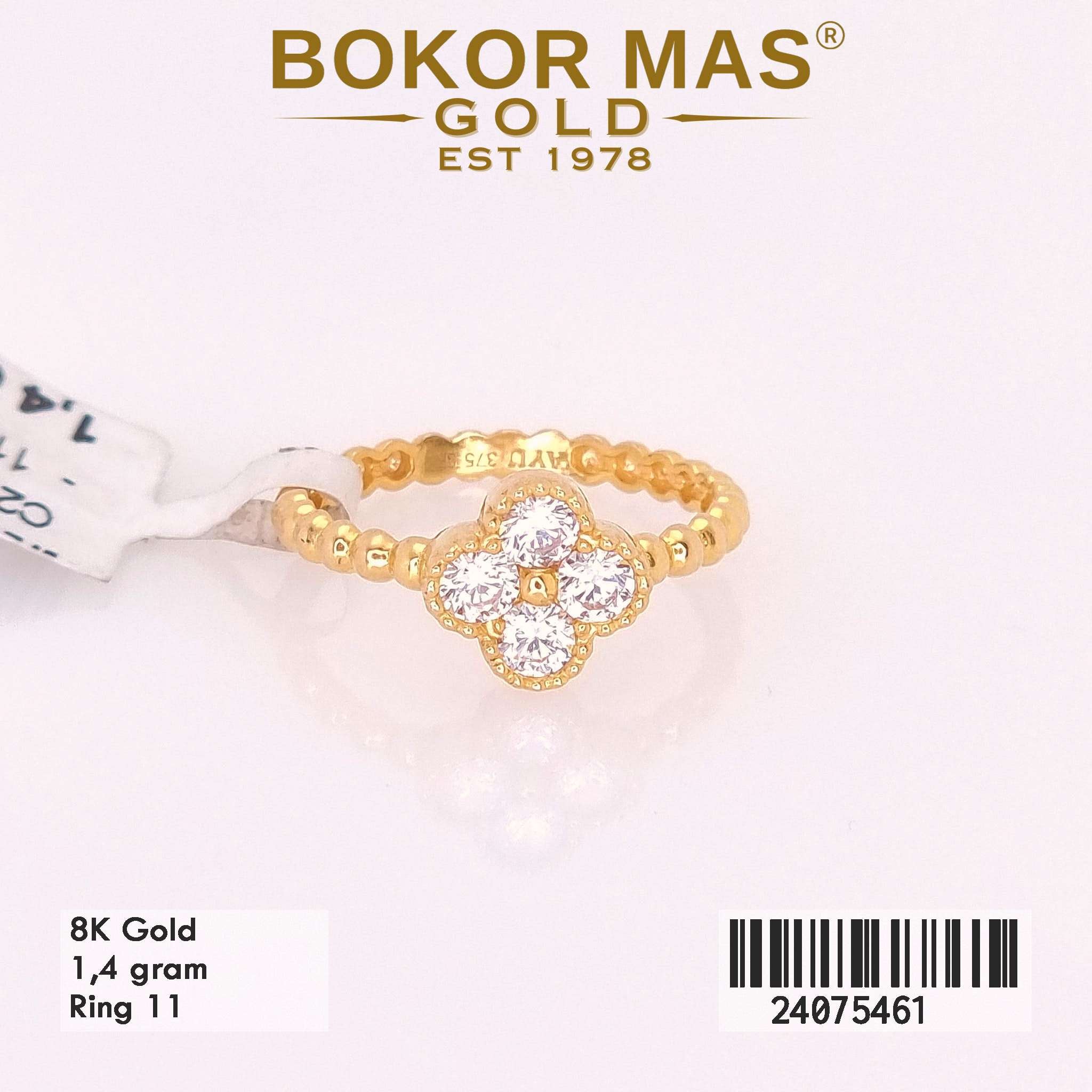 Cincin Variasi Bunga Permata - 24075461 - 8K
