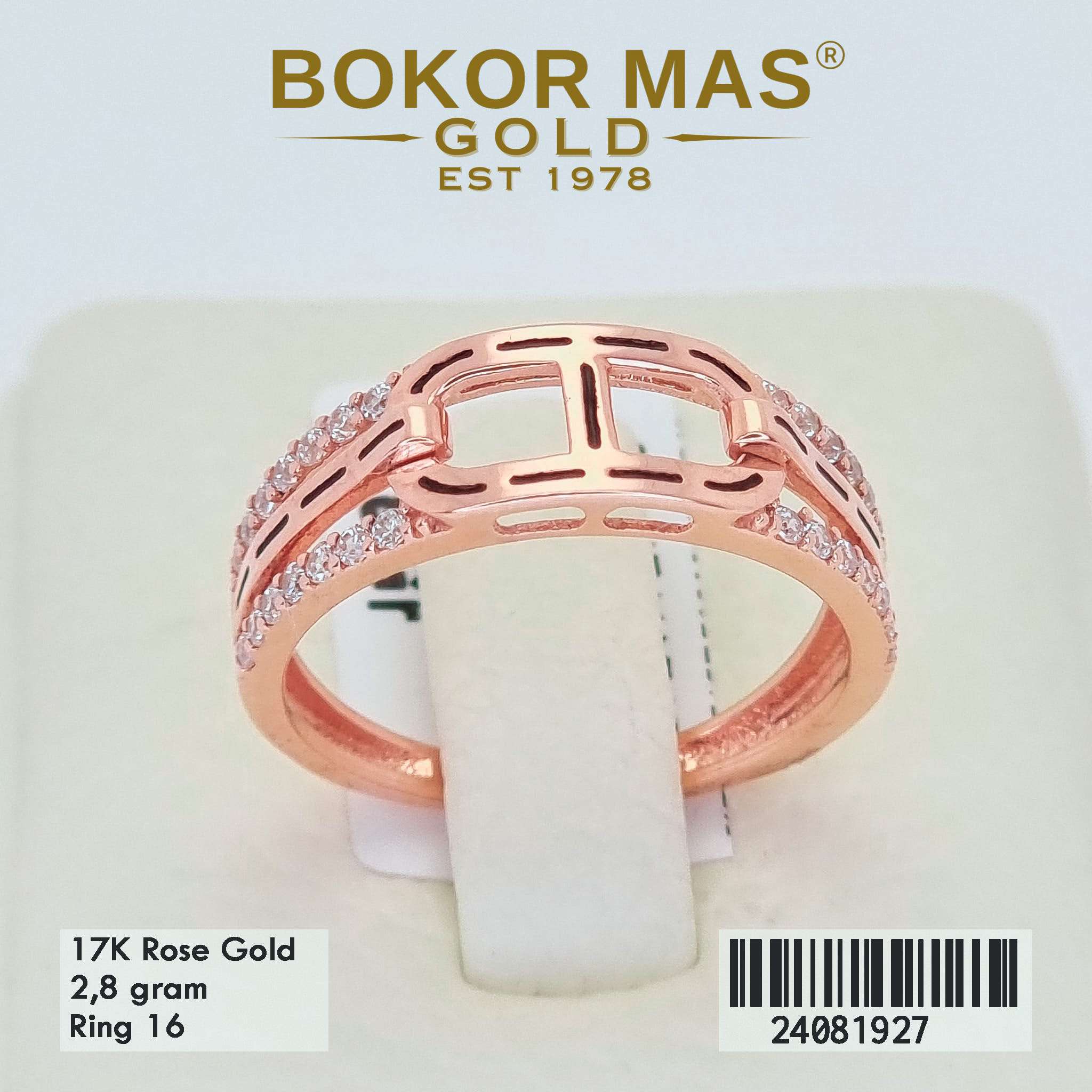 Cincin Variasi Permata Putih - 24081927 - 17K