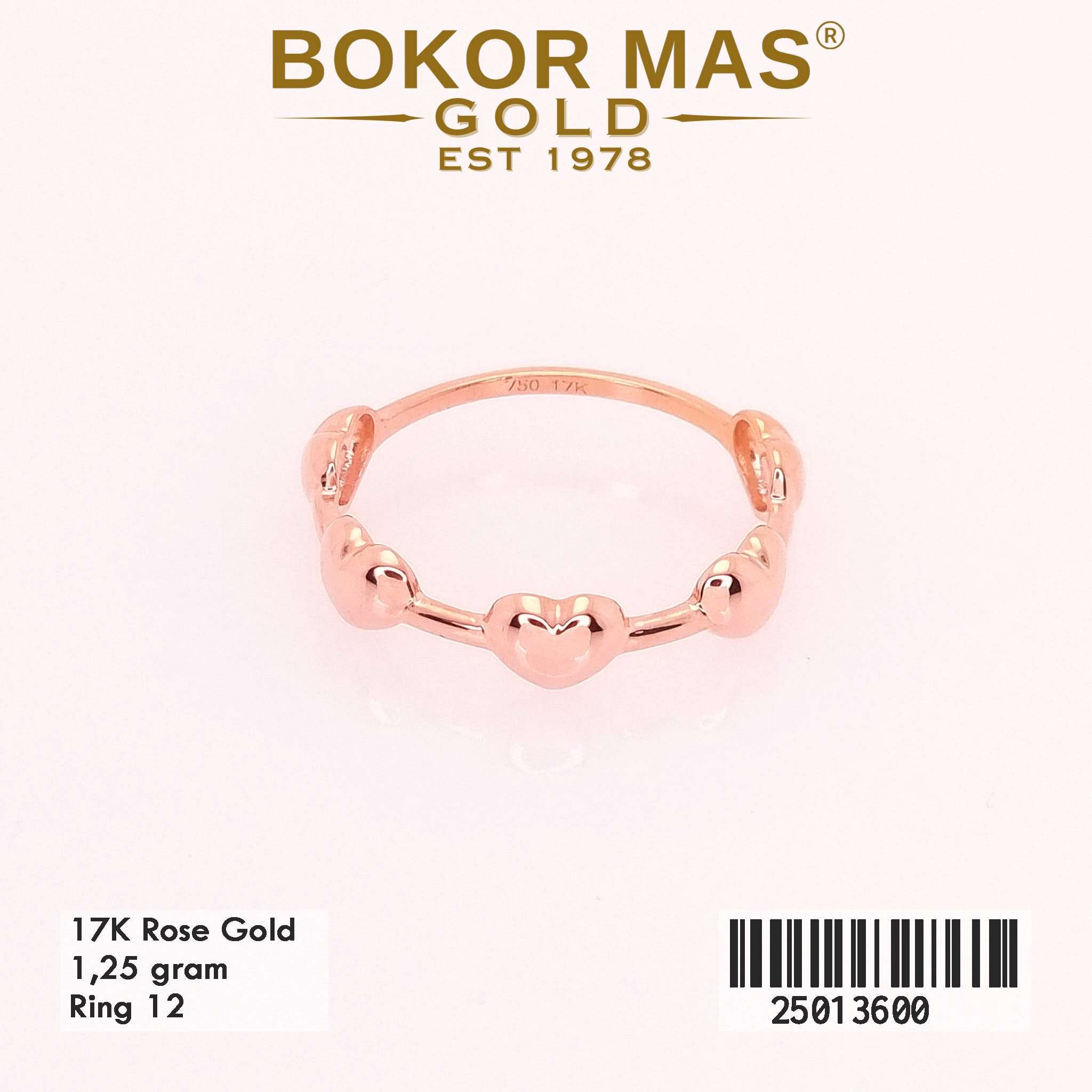 Cincin Variasi Hati Tanpa Permata - 25013600 - 17K