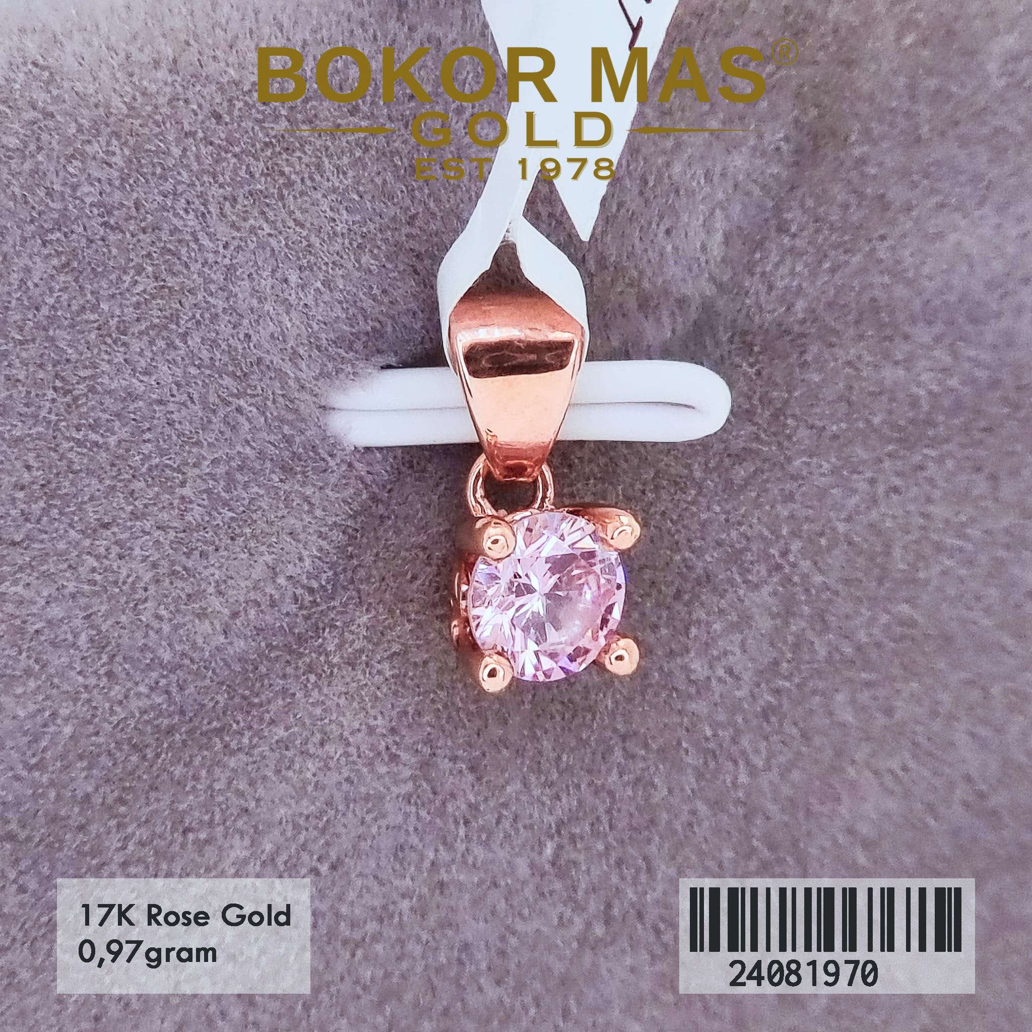 Liontin Variasi Permata Pink - 24081970 - 17K