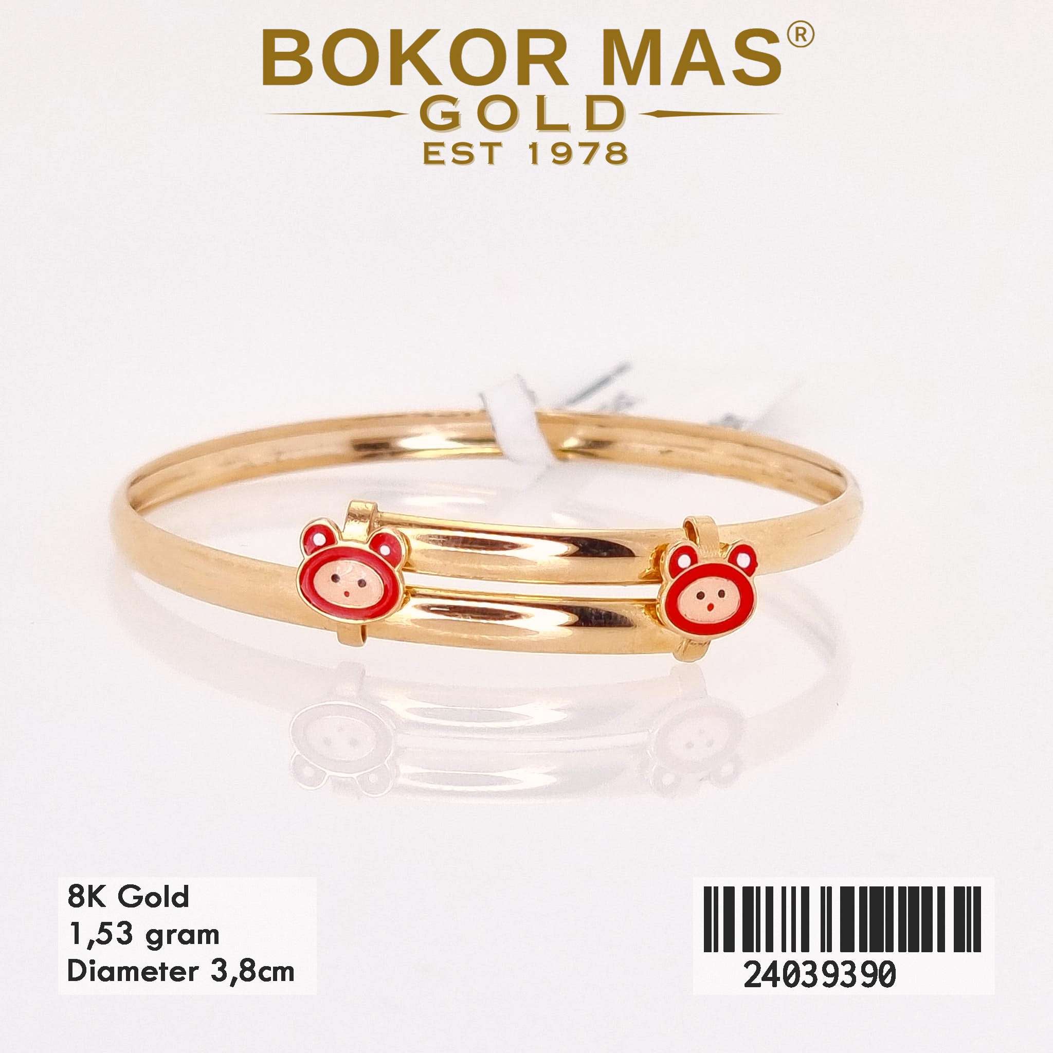 Gelang Kaku Anak Osrot Variasi Permata - 24039390 - 8K