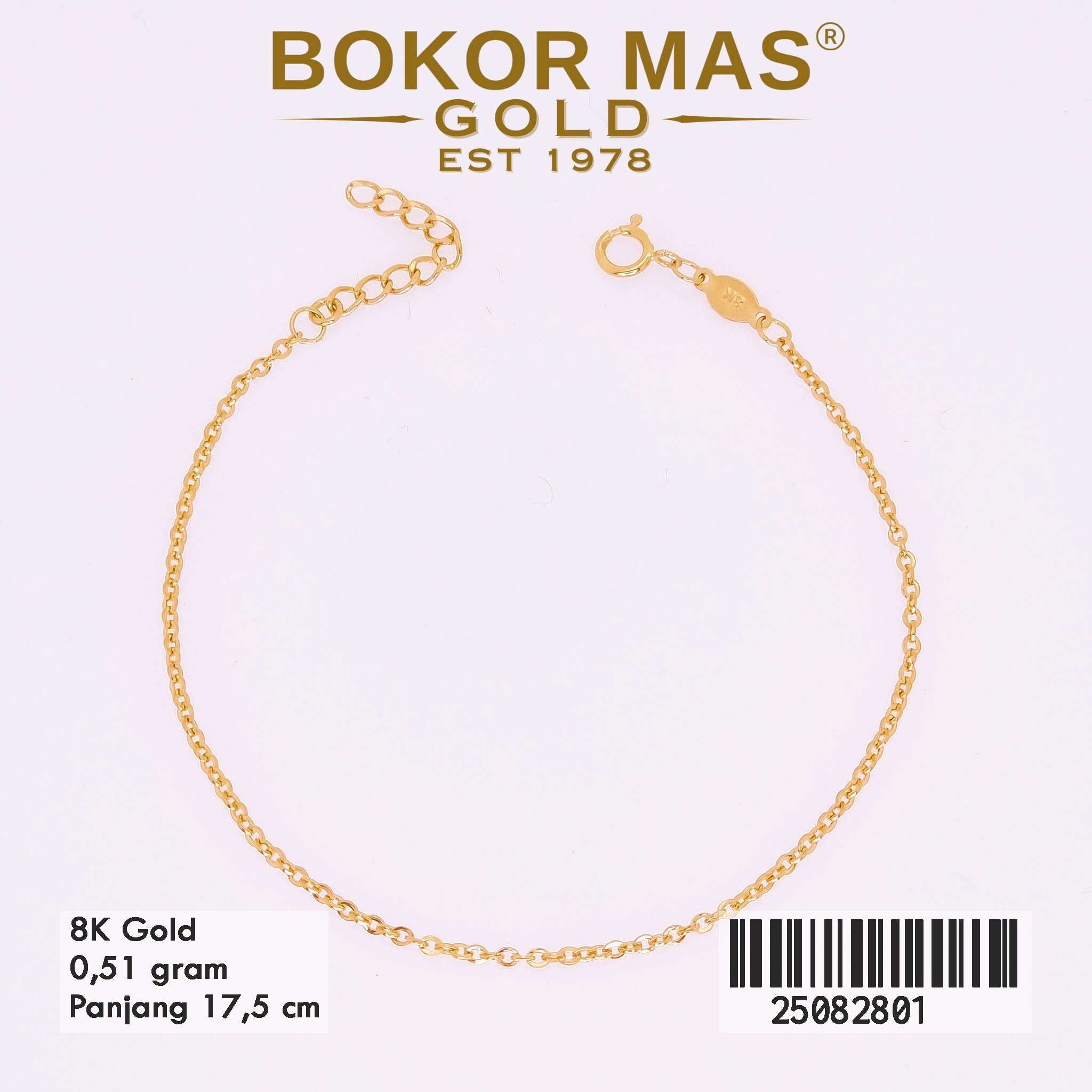 Gelang Rantai Variasi Tanpa Permata - 25082801 - 8K