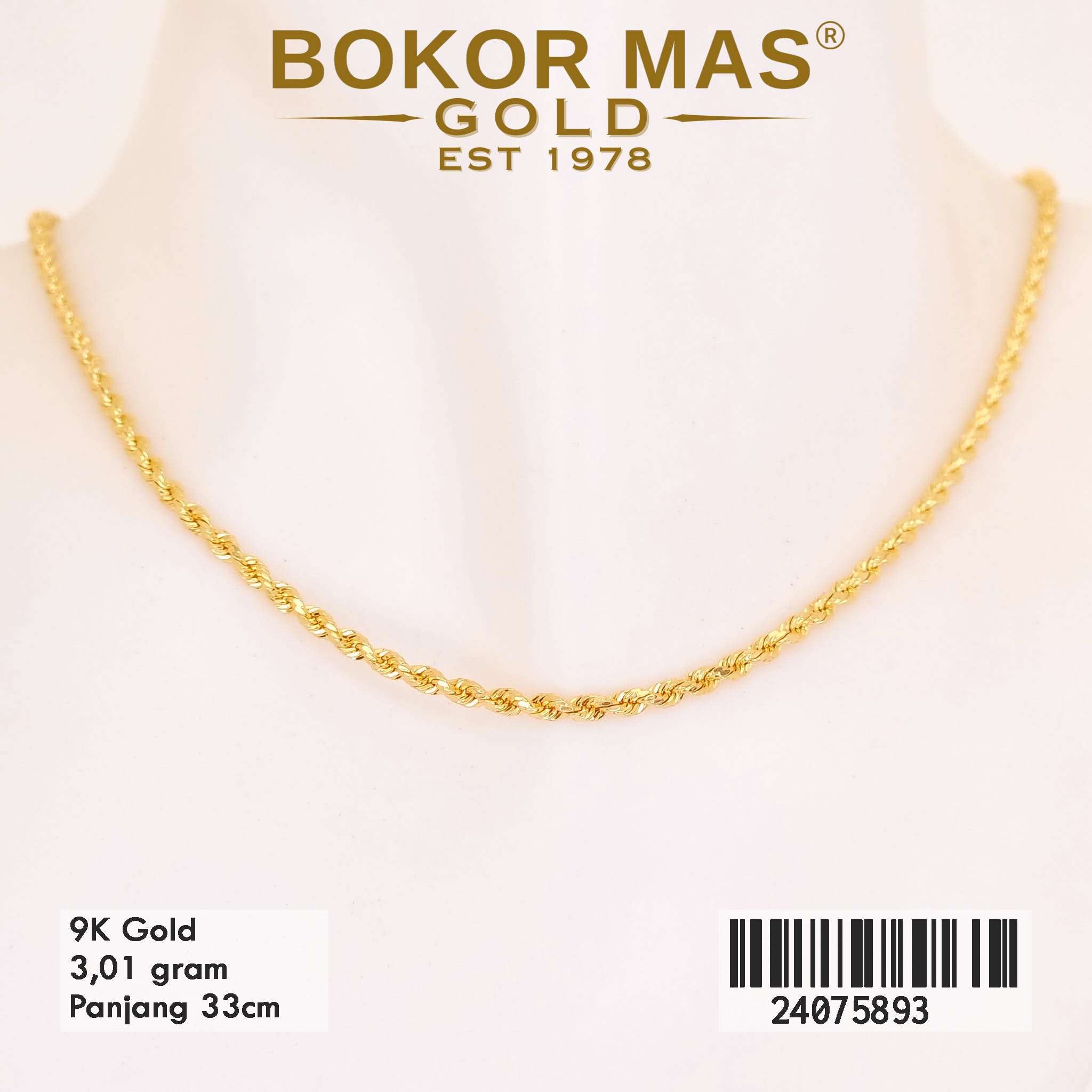 Kalung Anak Tambang Korea Variasi Tanpa Permata - 24075893 - 9K