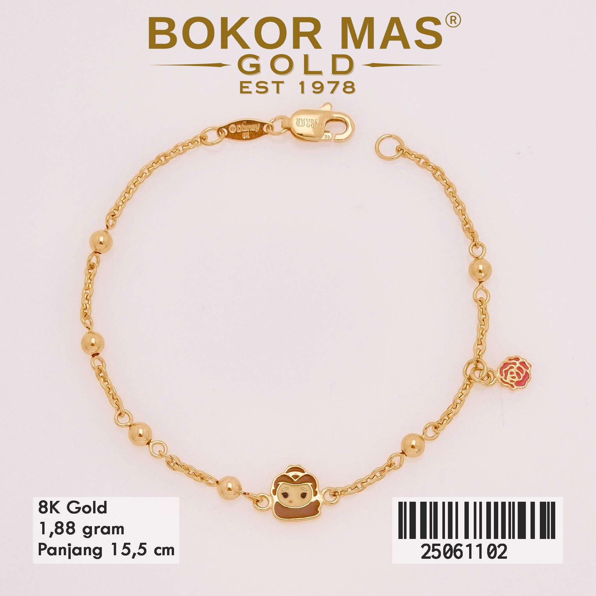 Gelang Emas Rantai Anak Variasi Boneka - 25061102 - 8K