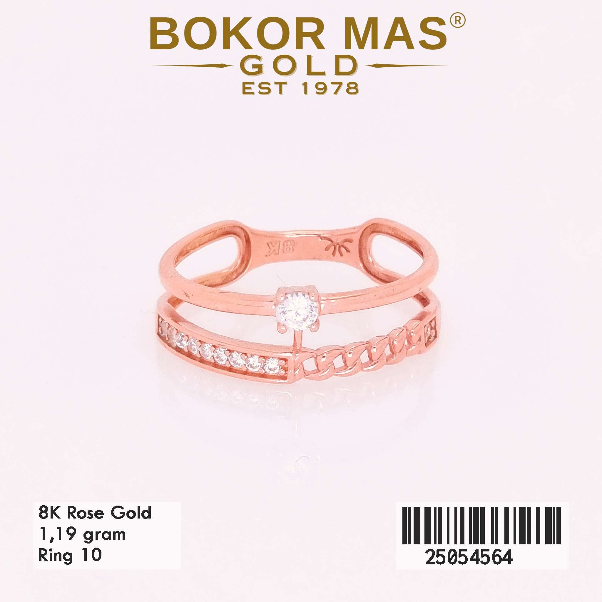 Cincin Emas Variasi Rantai Permata Layer - 25054564 - 8K