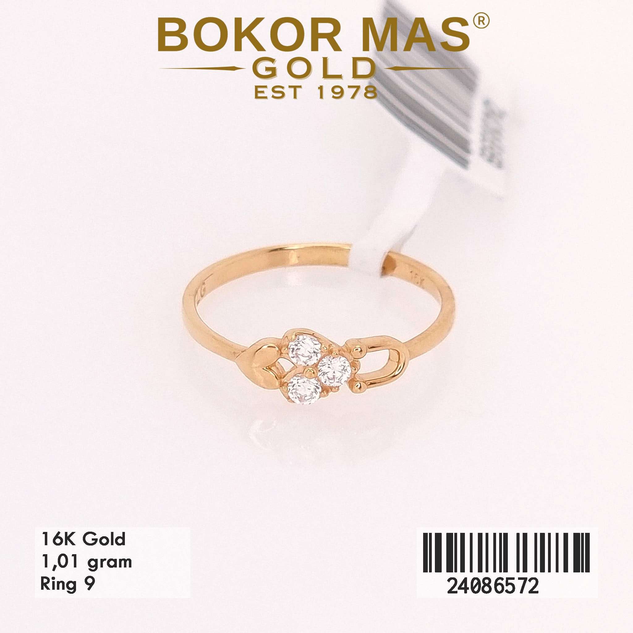 Cincin Love Variasi Permata Putih - 24086572 - 16K