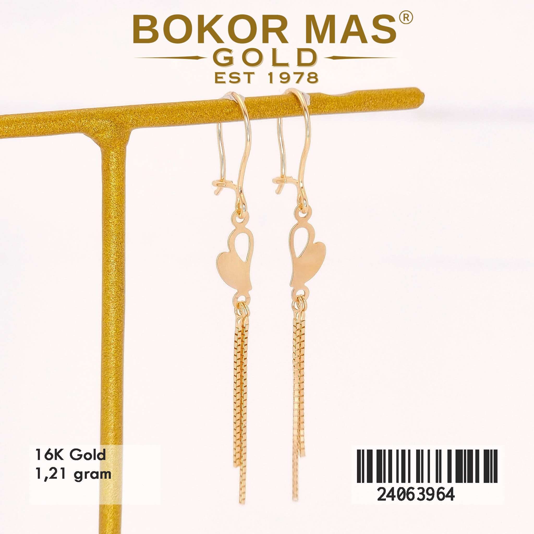 Anting Desi Gantung Variasi Tanpa Permata - 24063964 - 16K