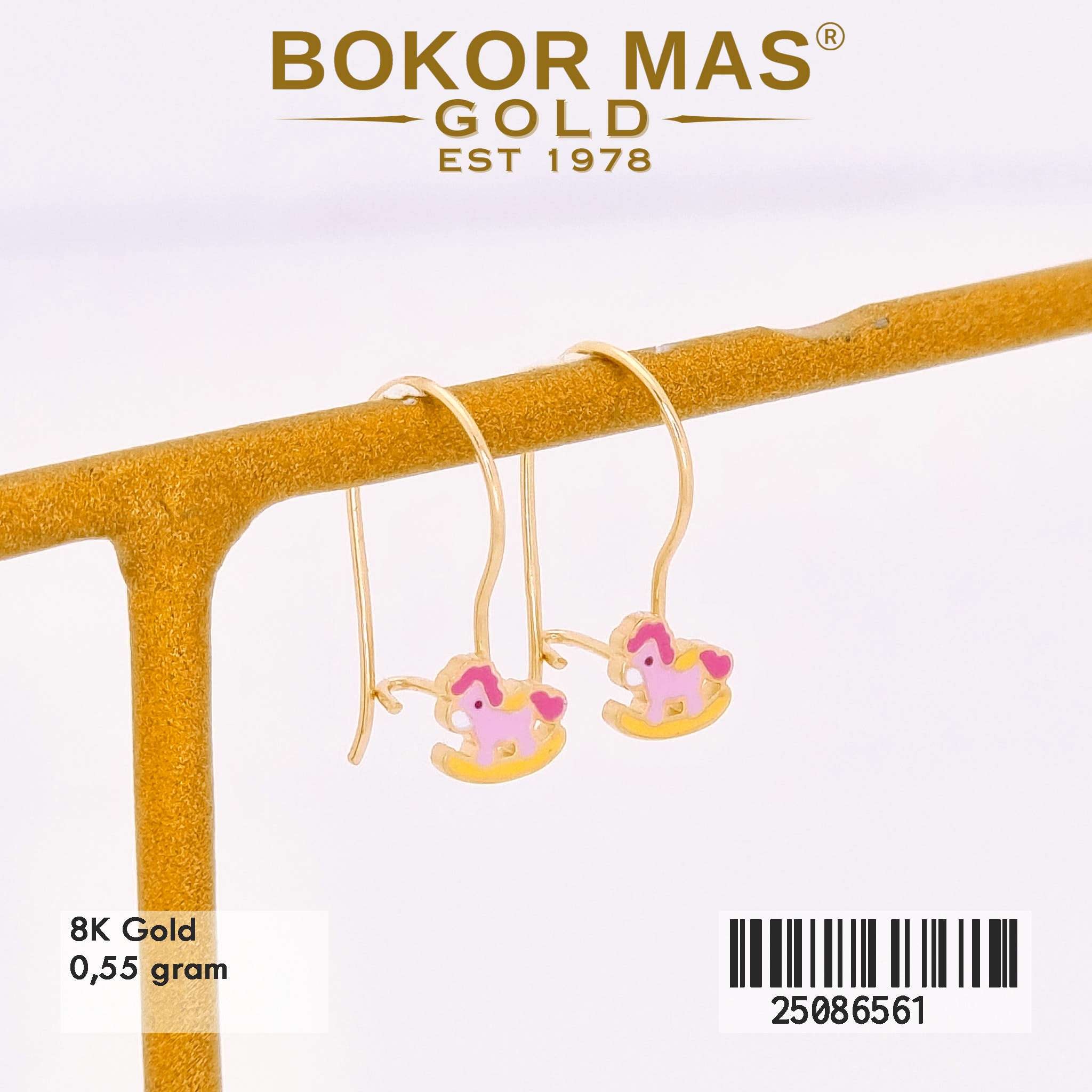 Anting Anak Variasi Kuda Pink - 25086561 - 8K