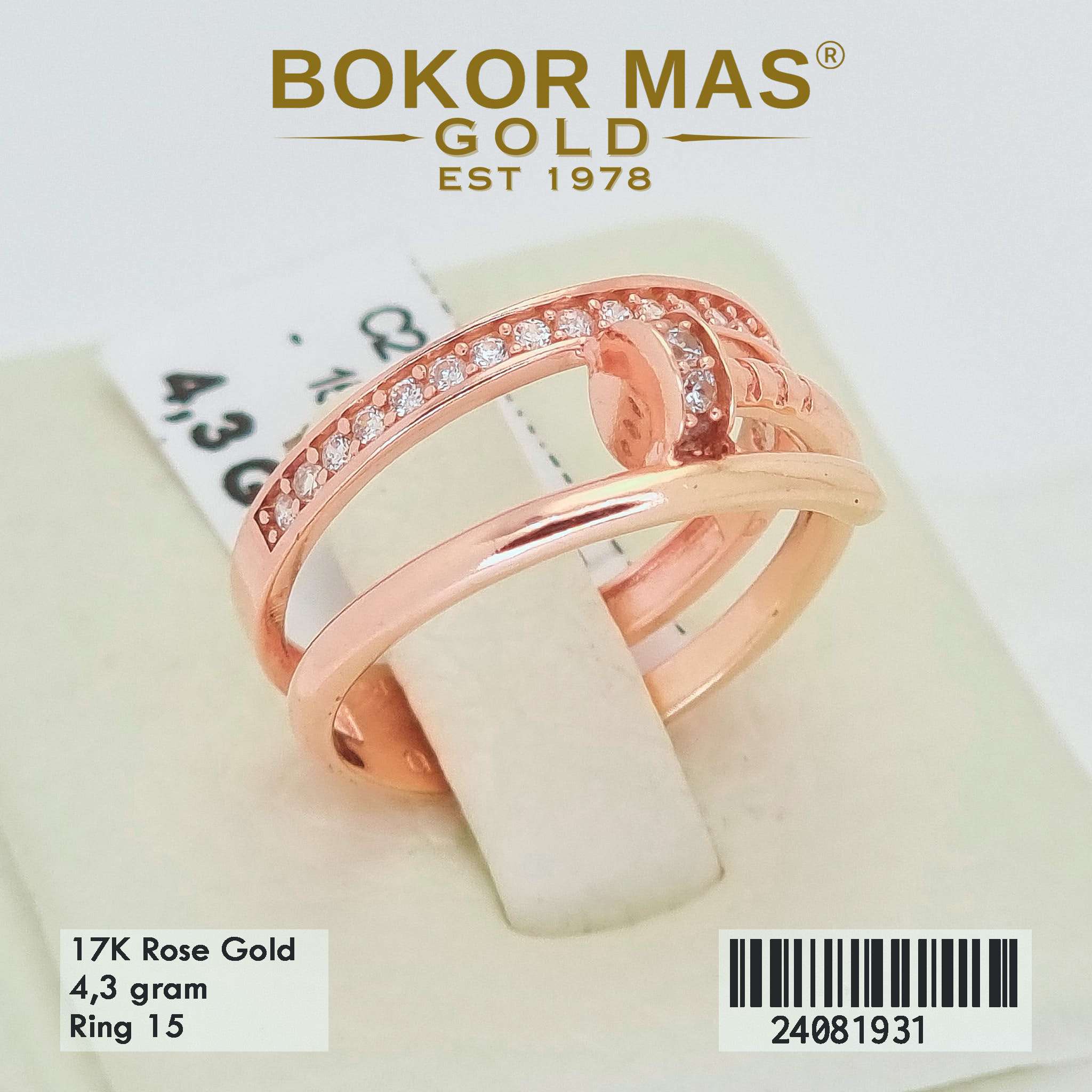 Cincin Variasi Permata Putih - 24081931 - 17K