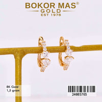 Anting Emas Klip Variasi Stone - 24085765 - 8K