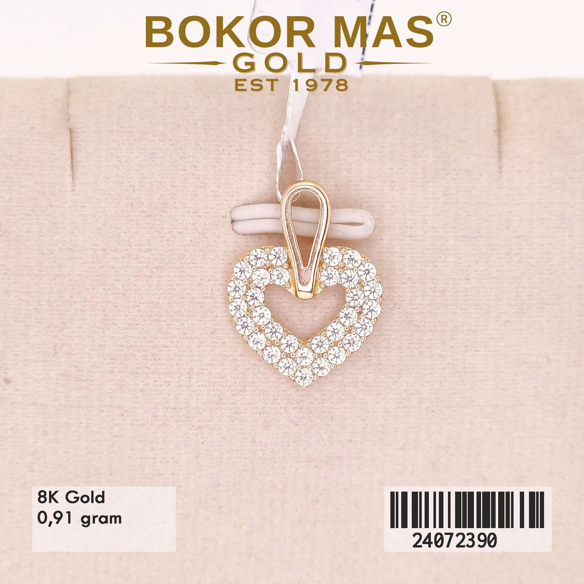 Liontin Love Variasi Permata - 24072390 - 8K