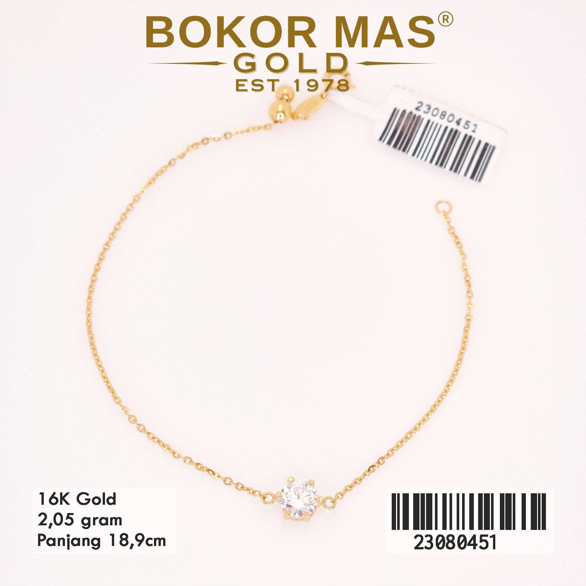 Gelang Rantai Siem Variasi Permata - 23080451 - 16K