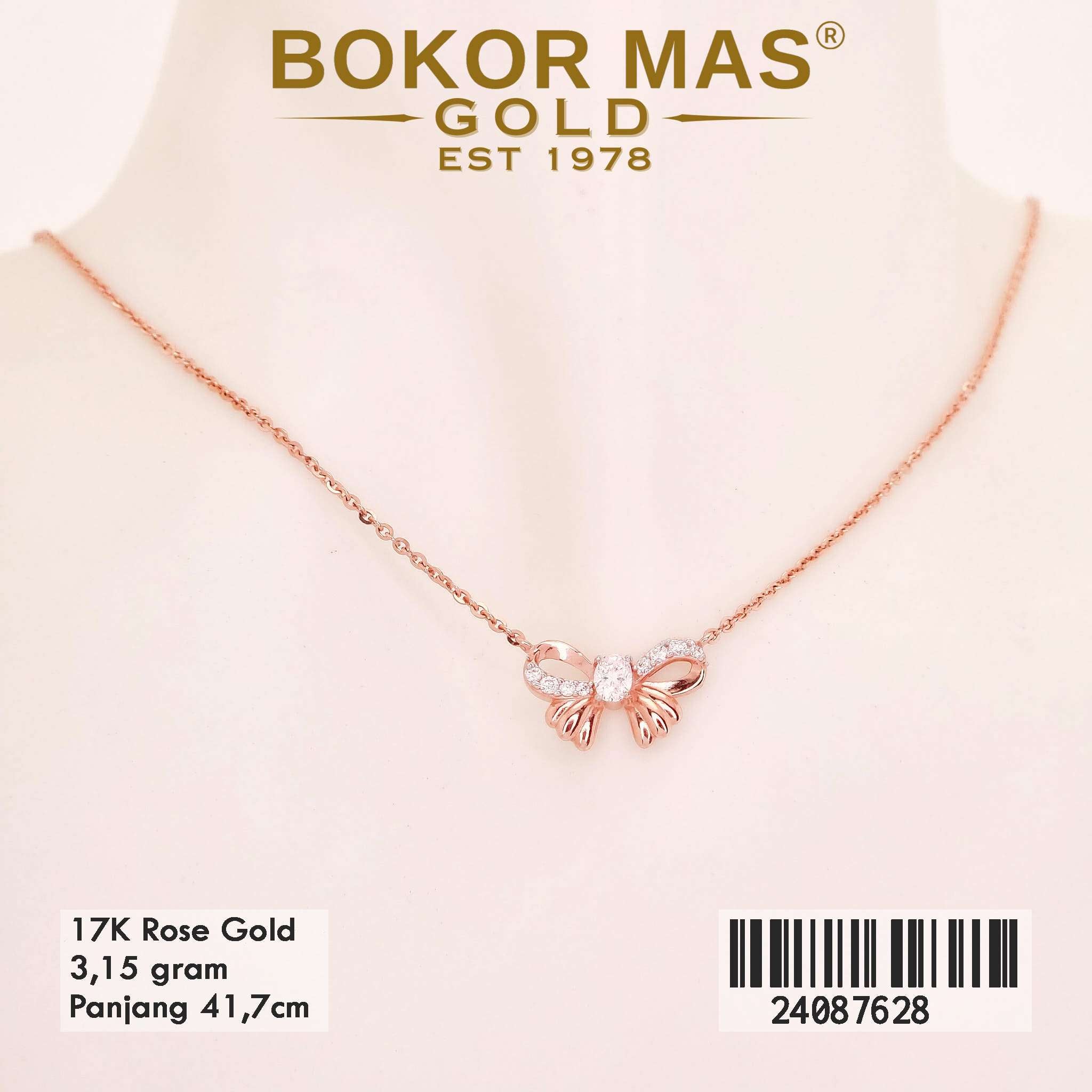 Kalung Siyem Variasi Pita Permata - 24087628 - 17K