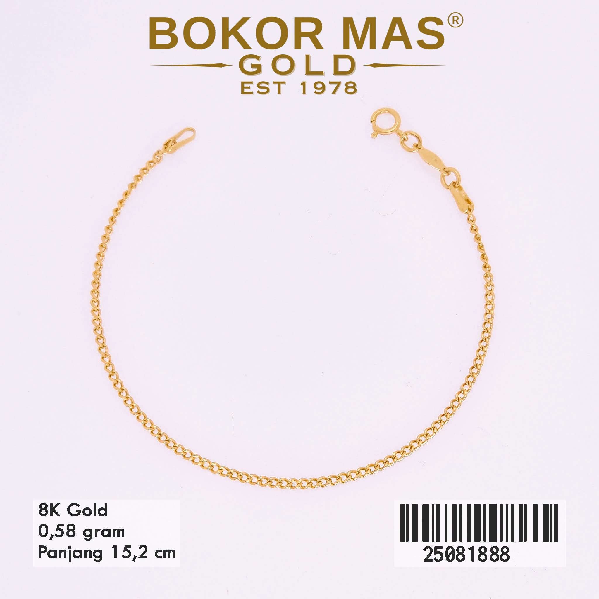 Gelang Rantai Variasi Tanpa Permata - 25081888 - 8K