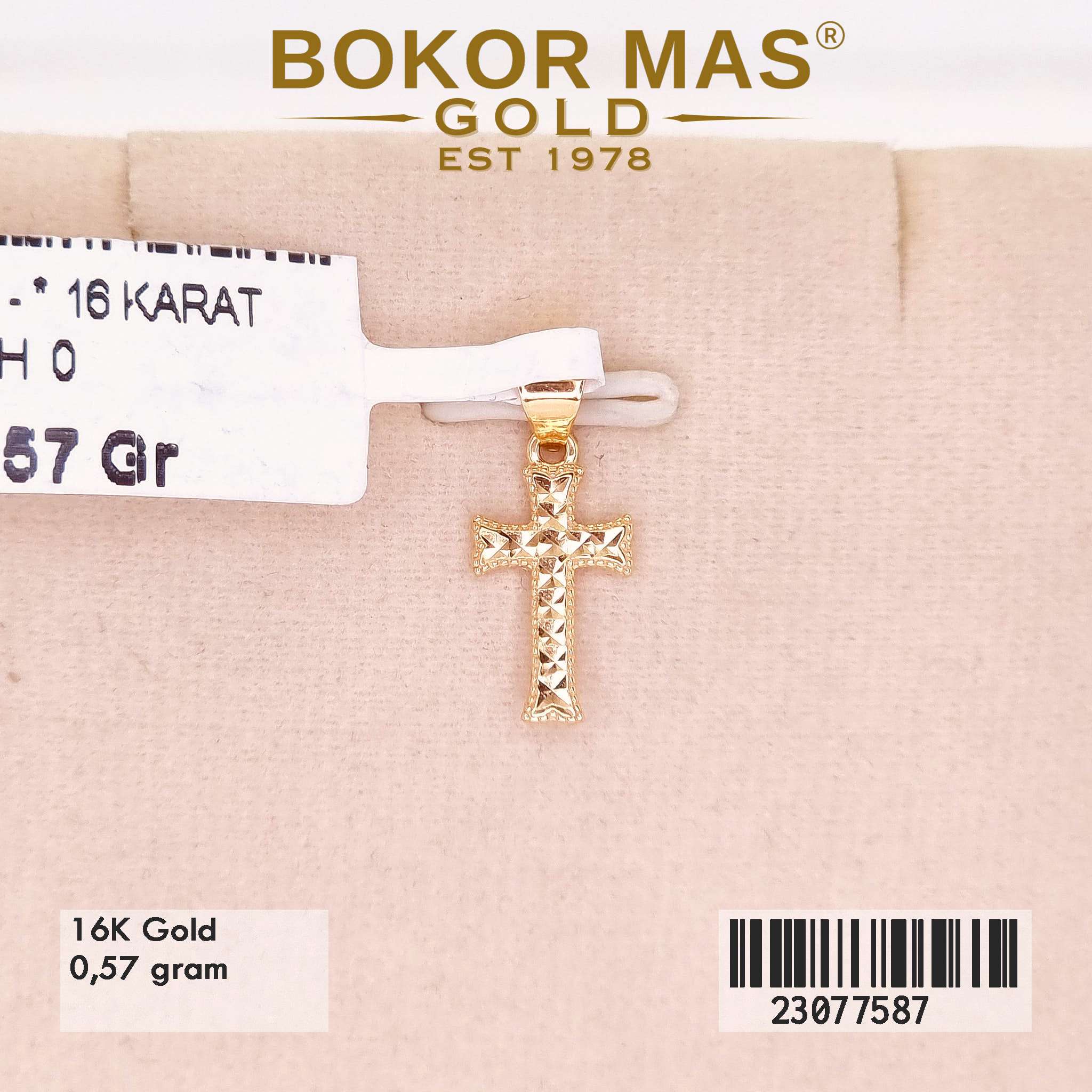 Liontin Salib Variasi Tanpa Permata  - 23077587 - 16K