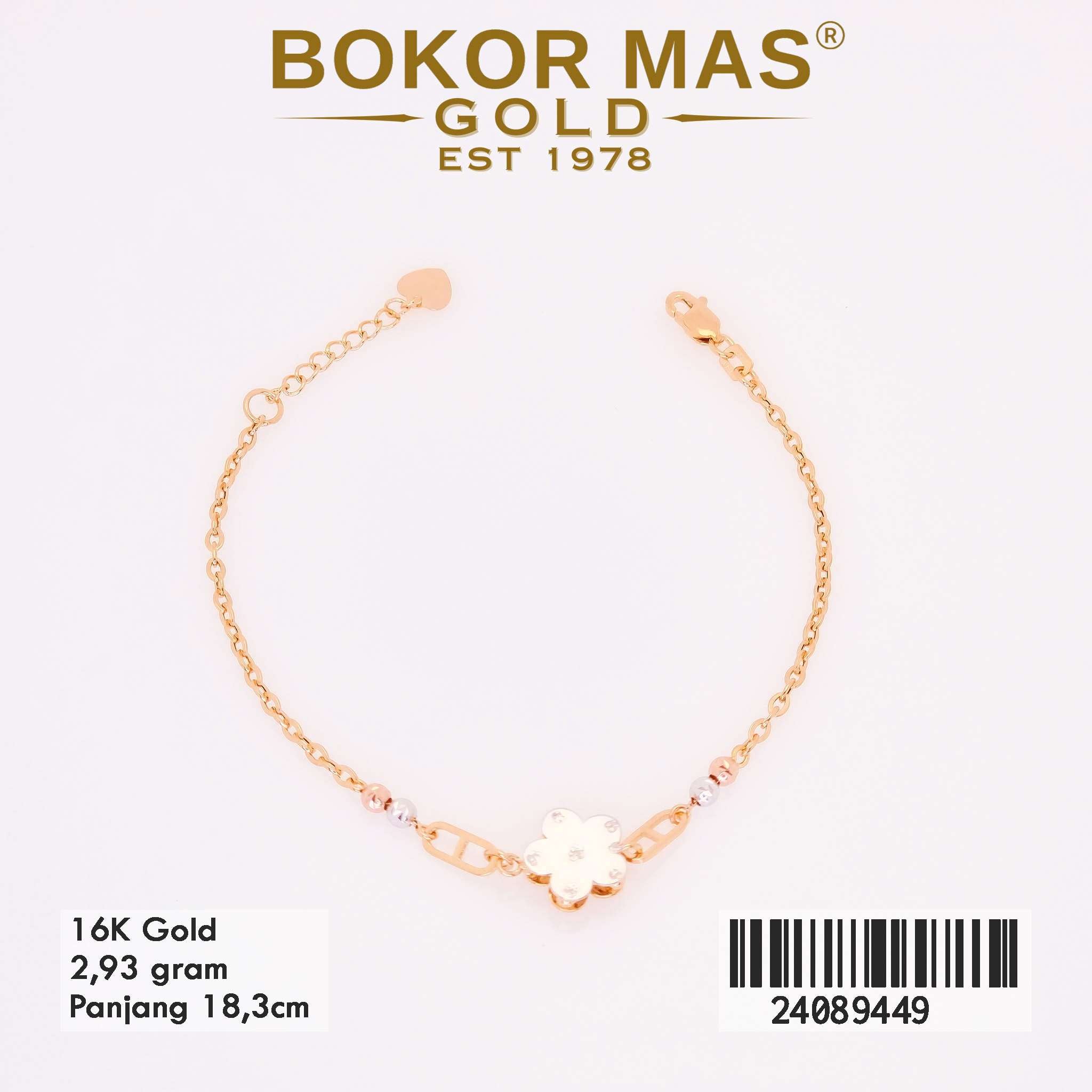 Gelang Rantai Variasi Bunga 3D - 24089449 - 16K