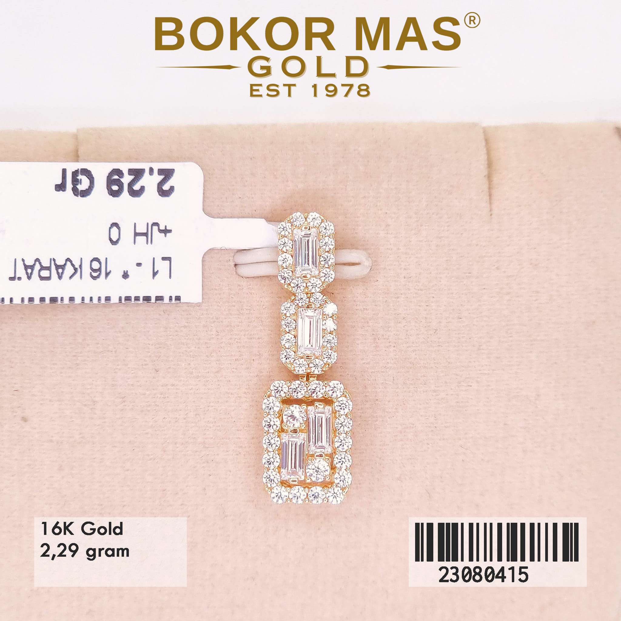 Liontin Variasi Permata Putih  - 23080415 - 16K