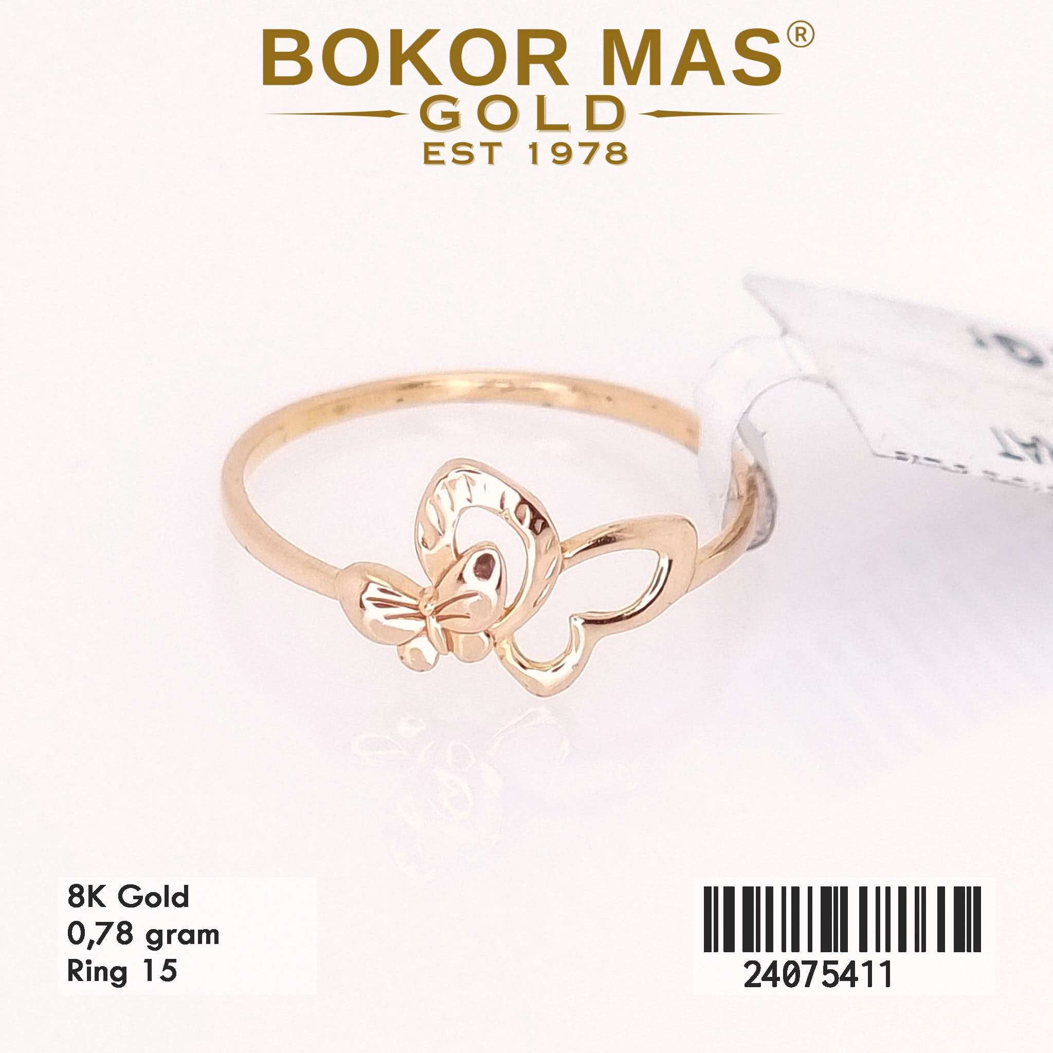 Cincin Variasi Kupu Tanpa Permata - 24075411 - 8K