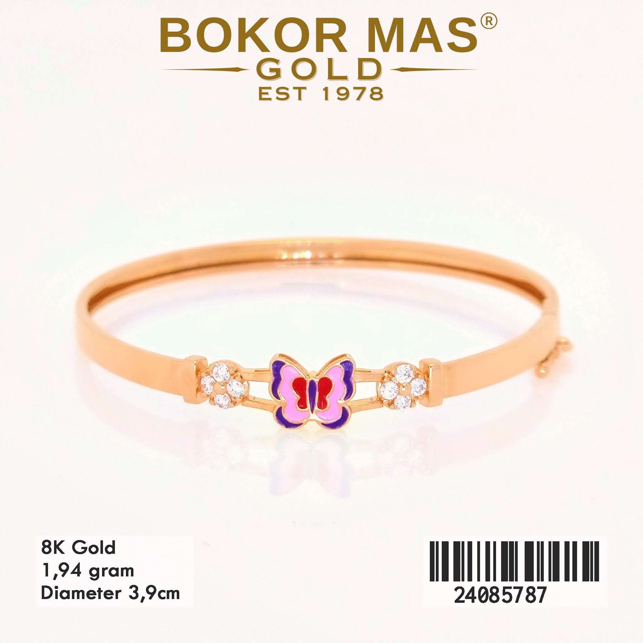Gelang Bangkok Anak Variasi Buterrfly Pink - 24085787 - 8K
