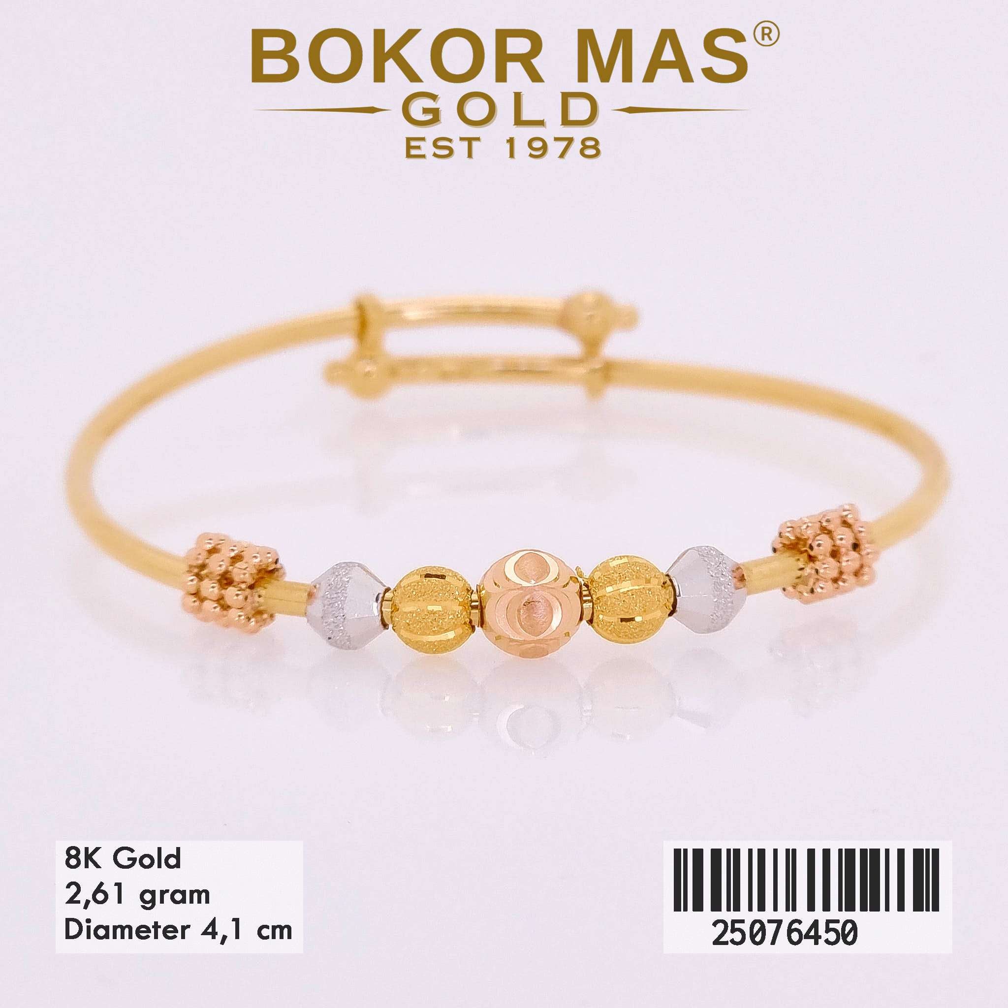 Gelang Kaku Anak Variasi Boba 3D - 25076450 - 8K