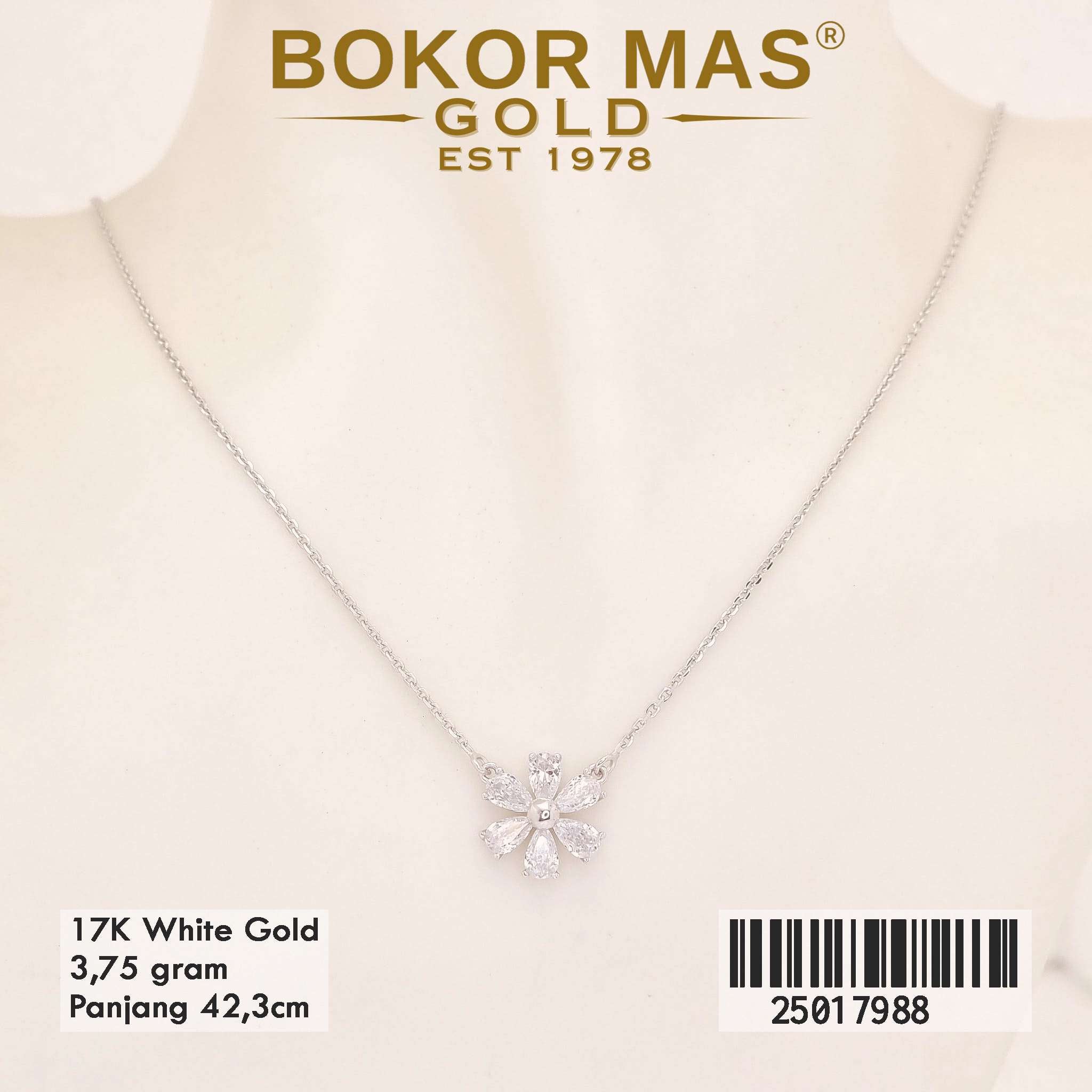 Kalung Variasi Bunga Permata - 25017988 - 17K