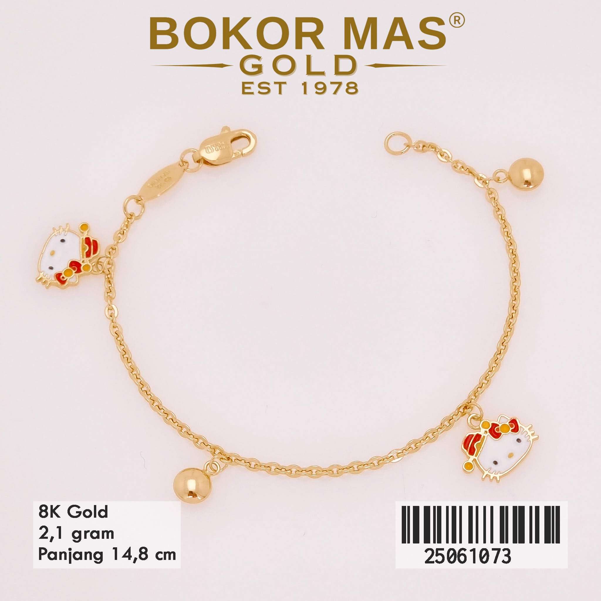 Gelang Emas Rantai Anak Variasi Boneka Hellokity - 25061073 - 8K