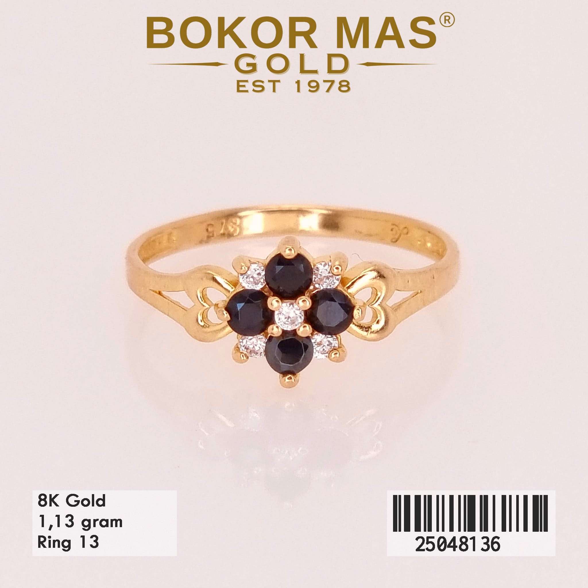 Cincin Variasi Bunga Permata - 25048136 - 8K